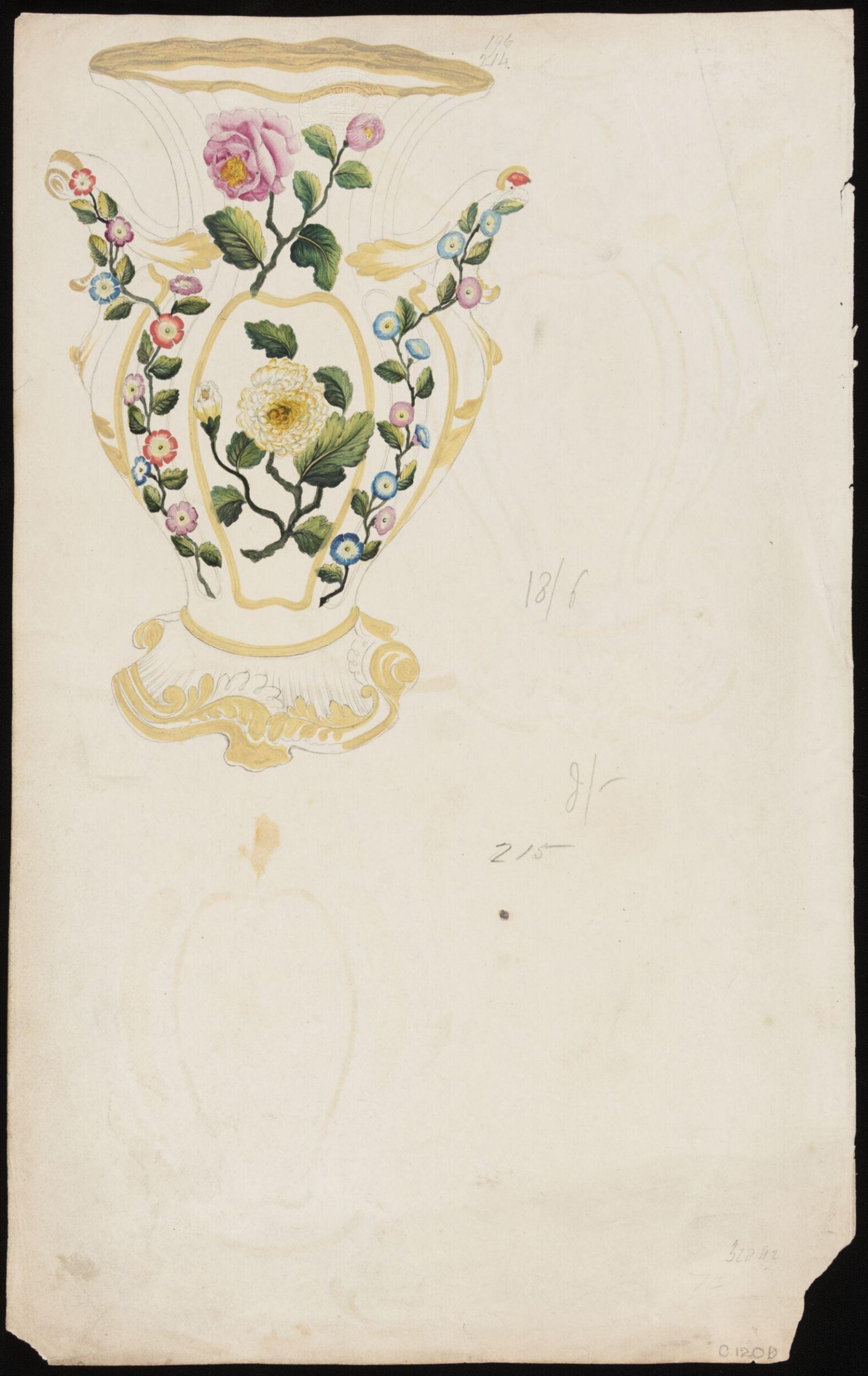 Drawing, H. & R. Daniel, 1820s