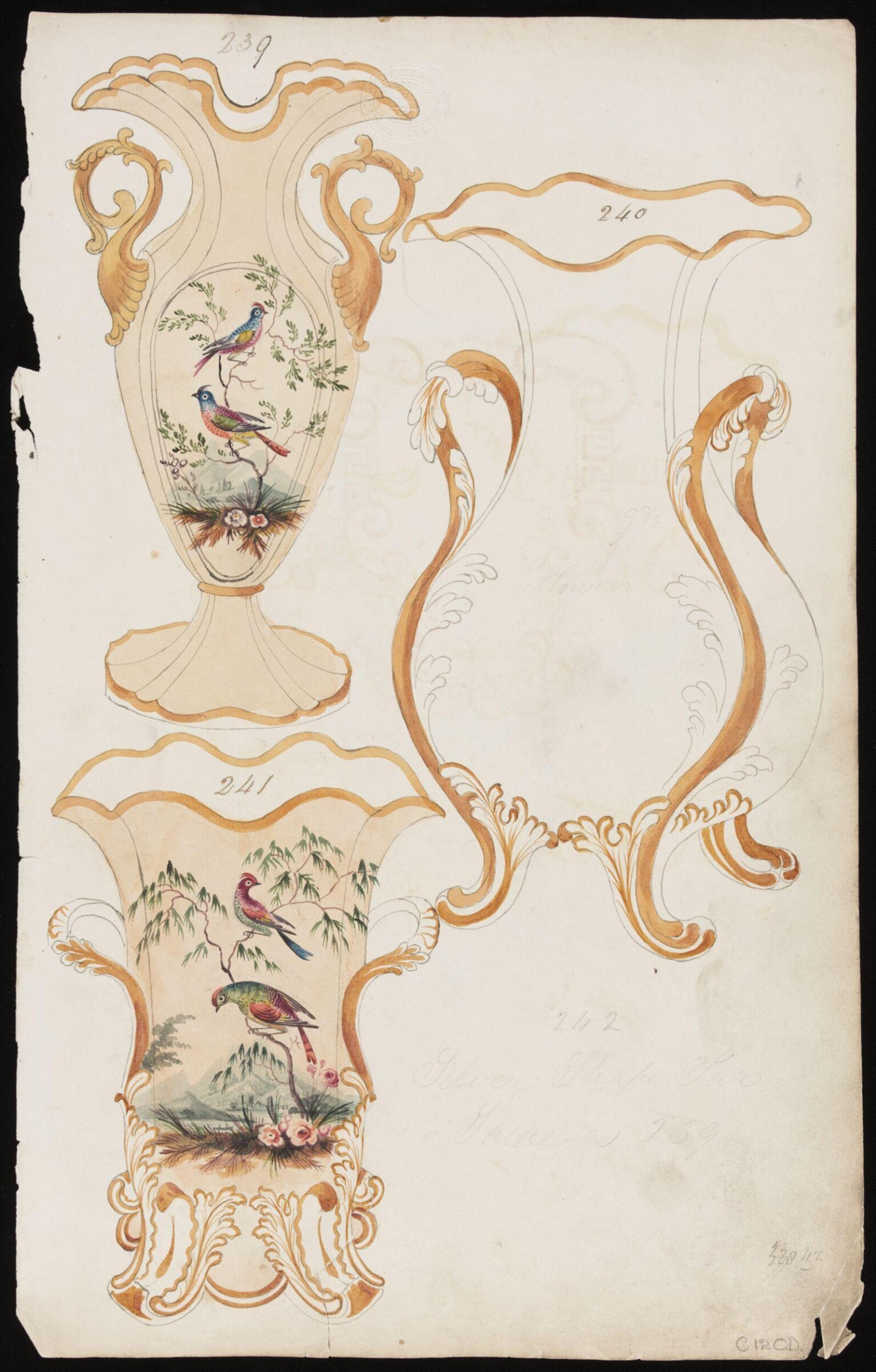 Drawing, H. & R. Daniel, 1820s