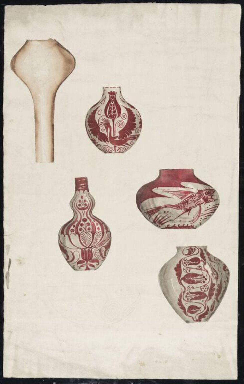 Drawing, William De Morgan, late 19th century