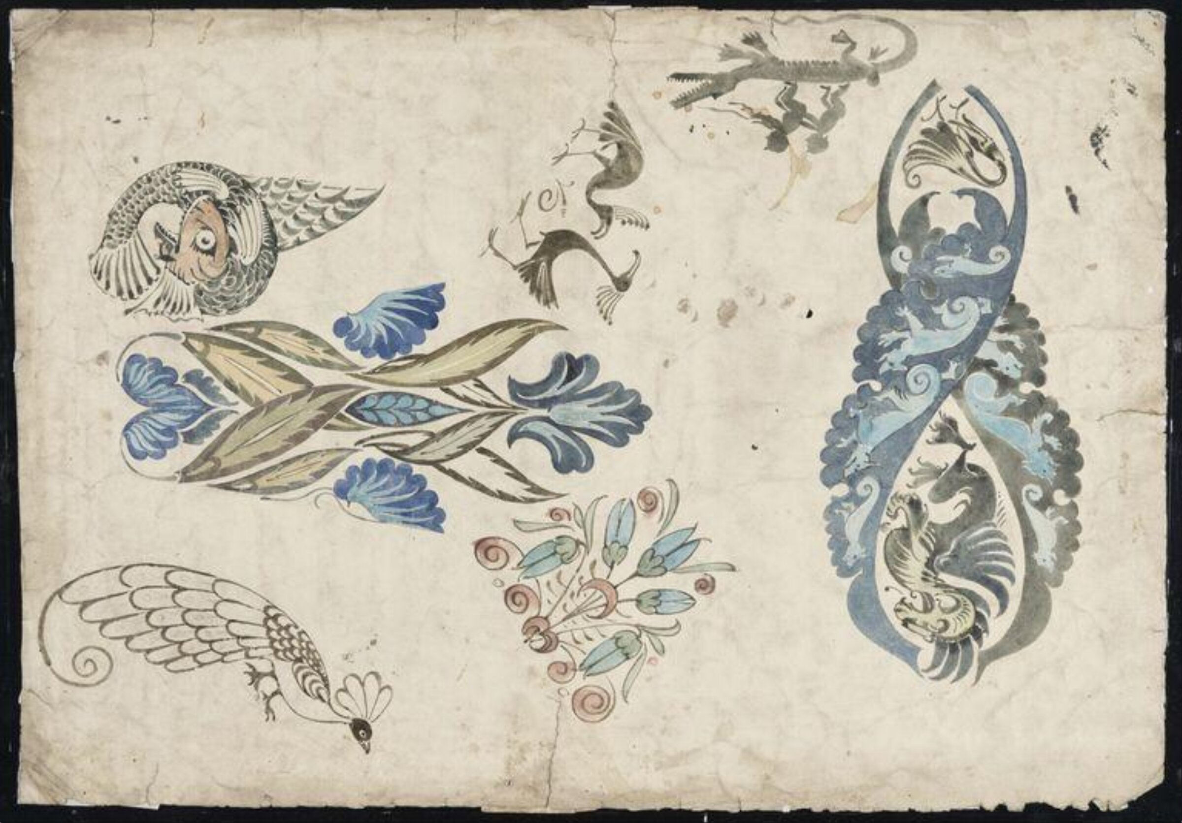 Drawing, William De Morgan, late 19th century