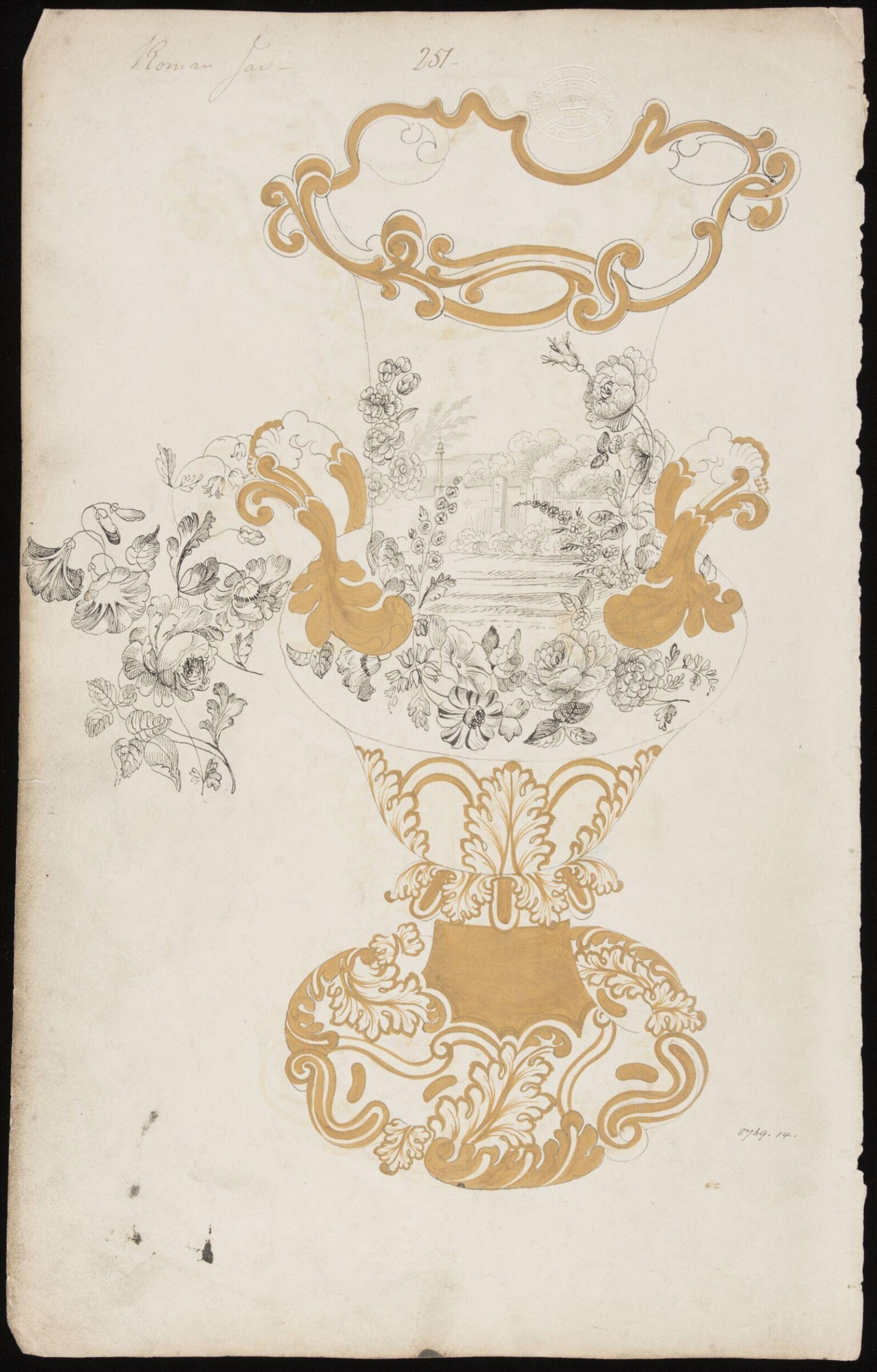Drawing, H. & R. Daniel, 1820s