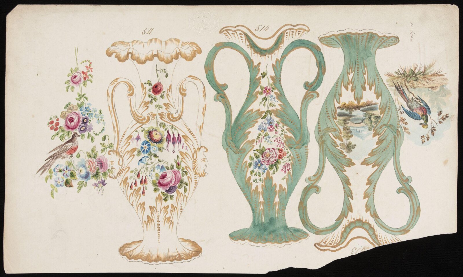 Drawing, H. & R. Daniel, 1820s