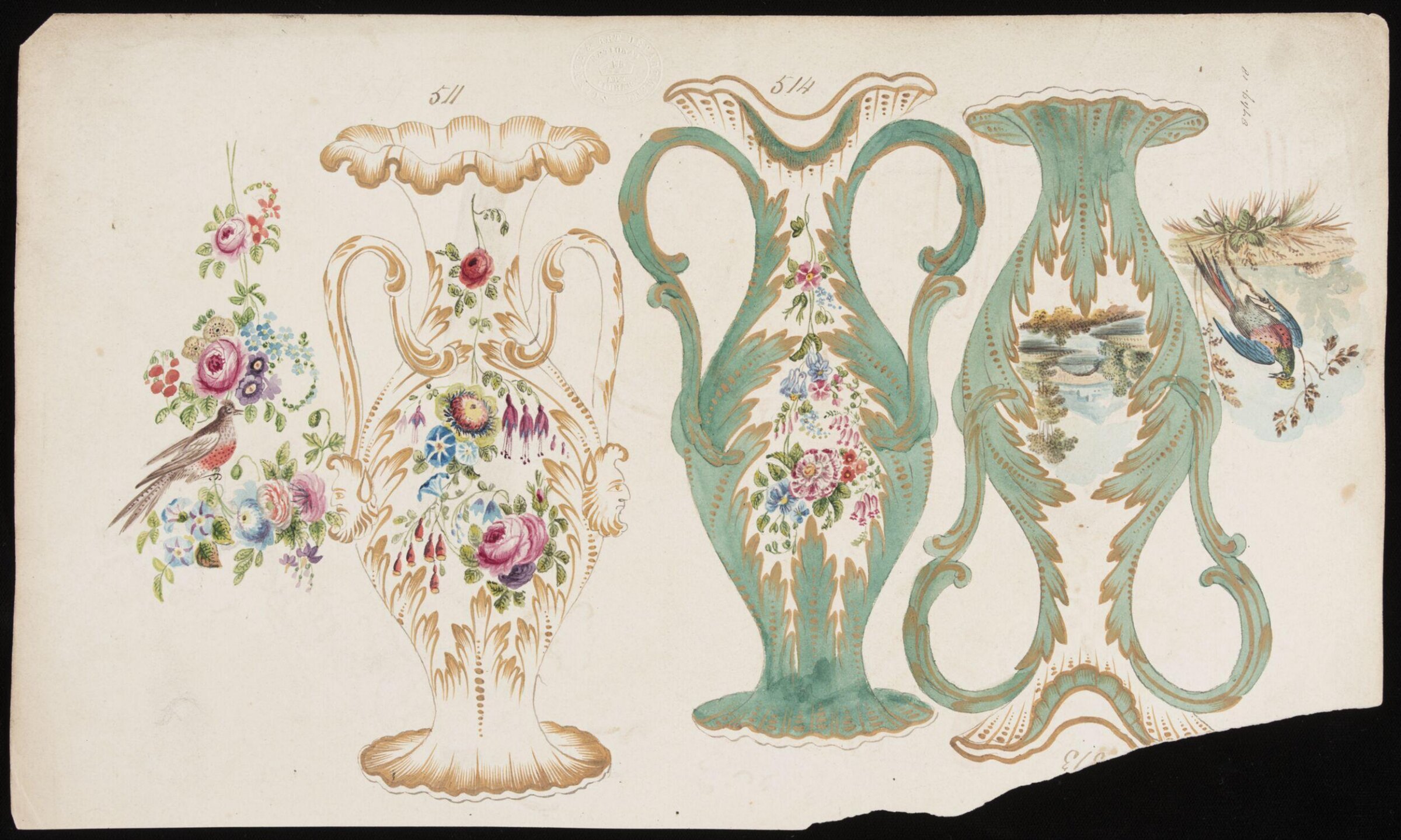 Drawing, H. & R. Daniel, 1820s