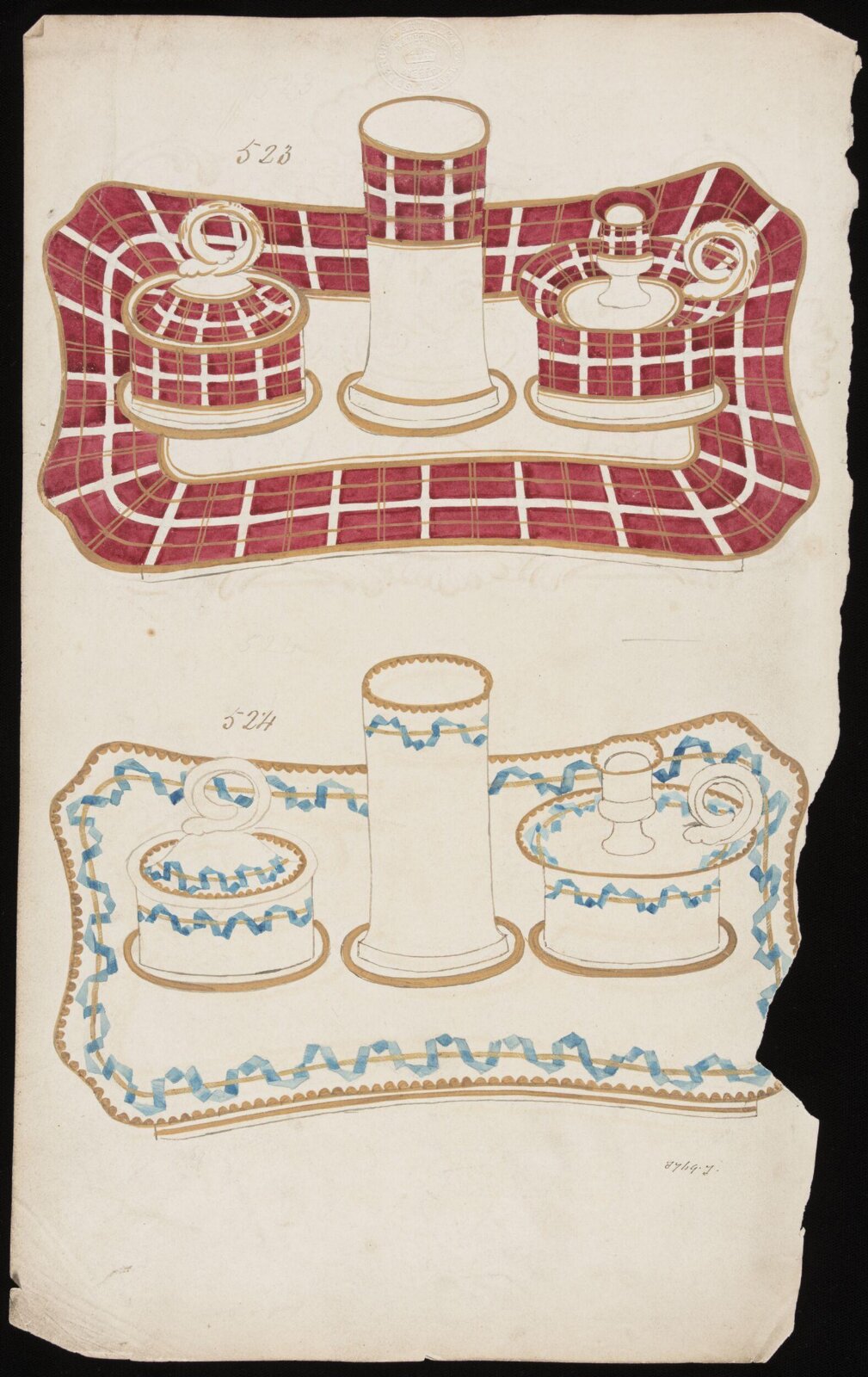 Drawing, H. & R. Daniel, 1820s