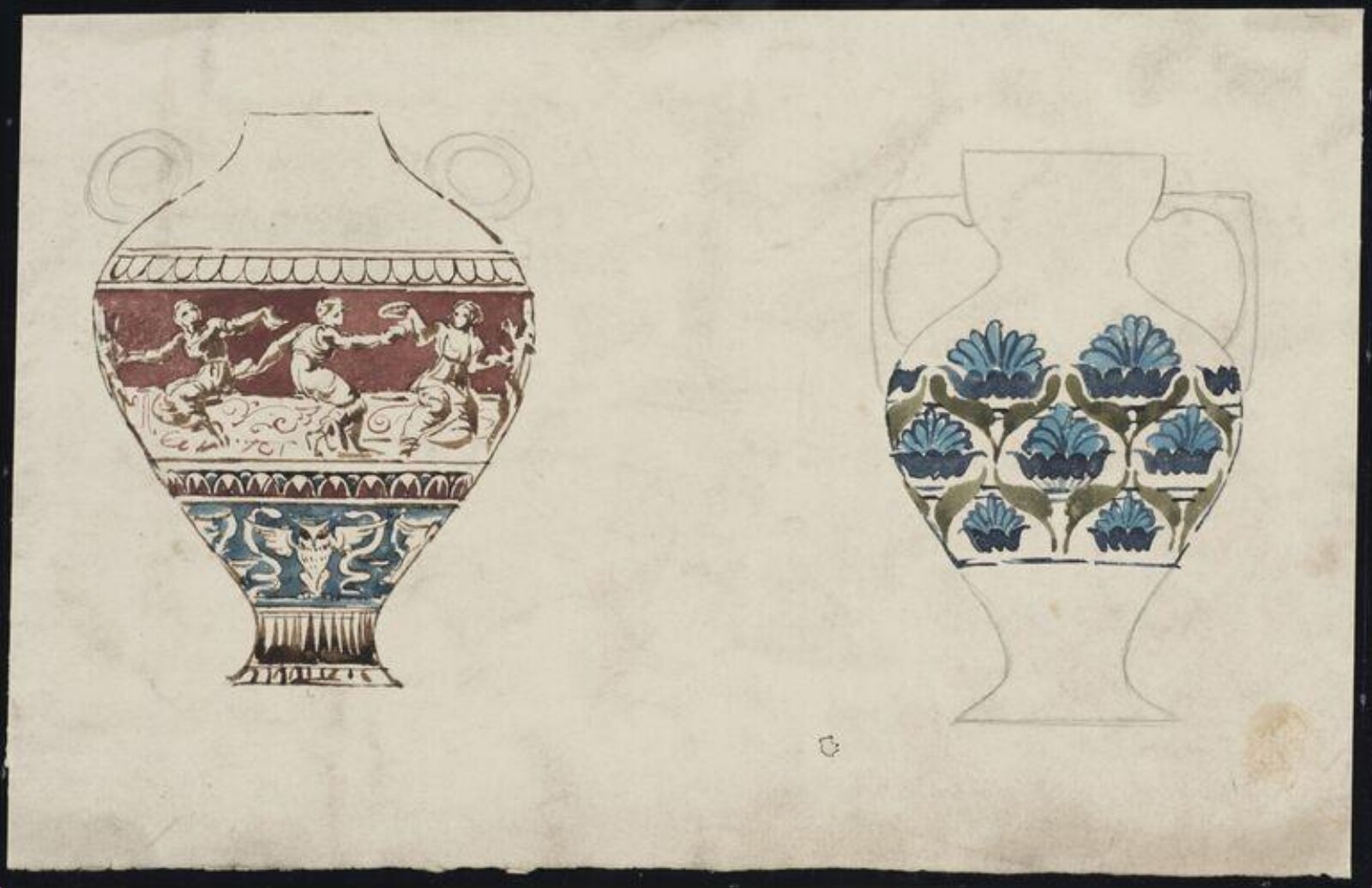Drawing, William De Morgan, late 19th century