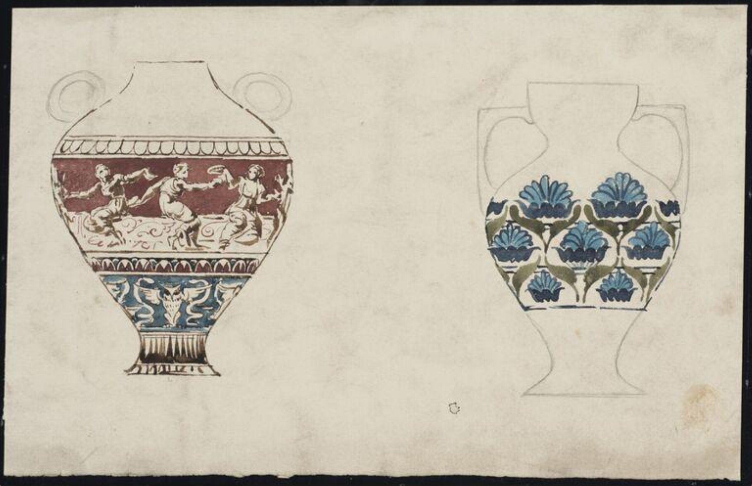Drawing, William De Morgan, late 19th century