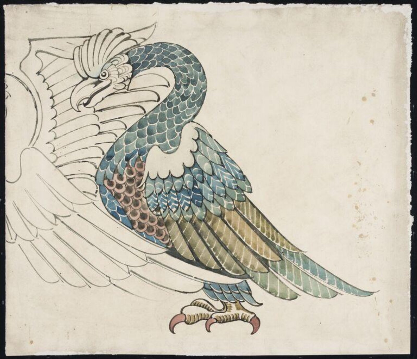 Drawing, William De Morgan, late 19th century