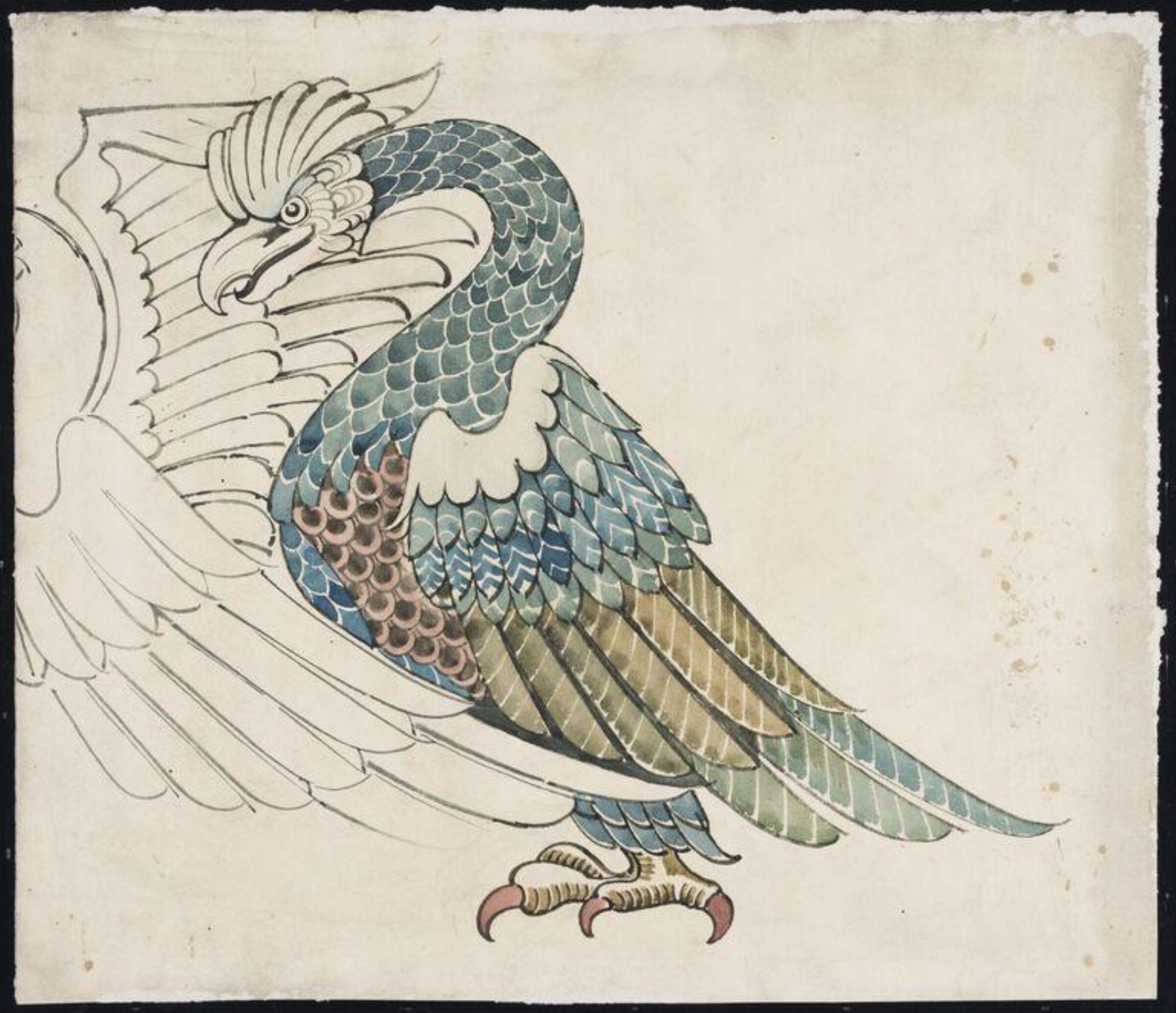 Drawing, William De Morgan, late 19th century
