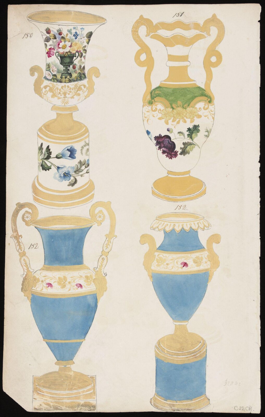 Drawing, H. & R. Daniel, 1820s