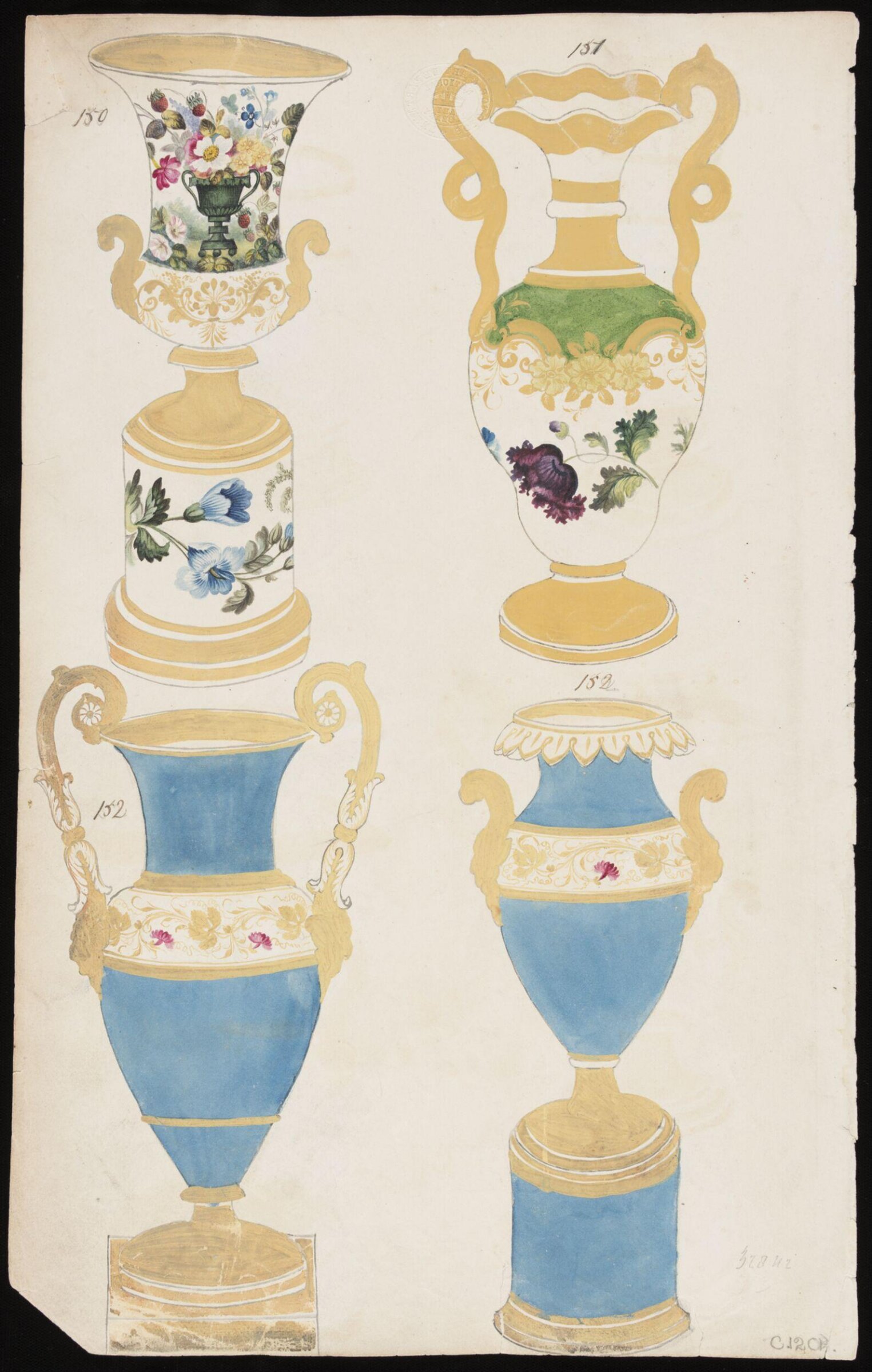 Drawing, H. & R. Daniel, 1820s