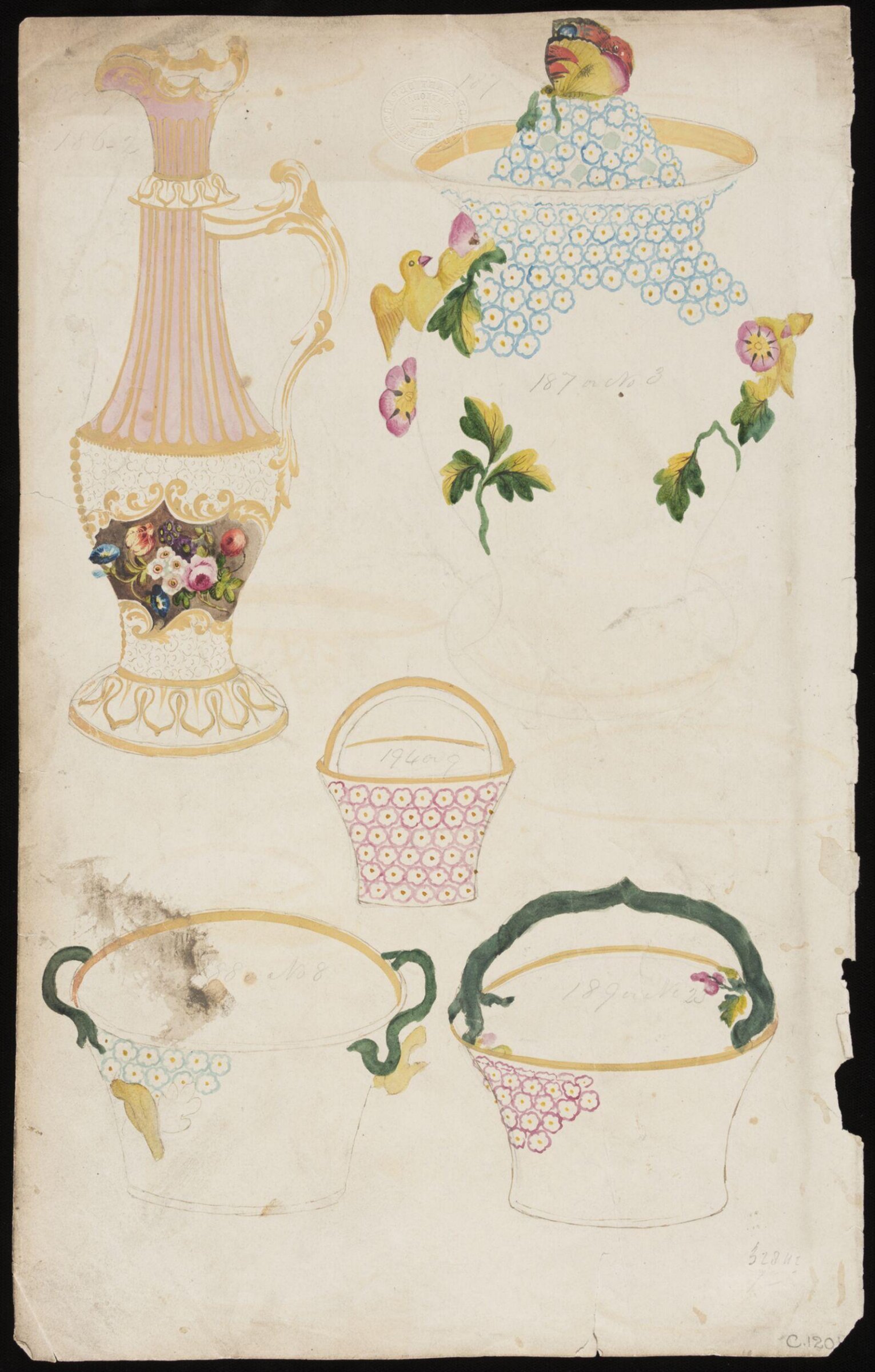 Drawing, H. & R. Daniel, 1820s