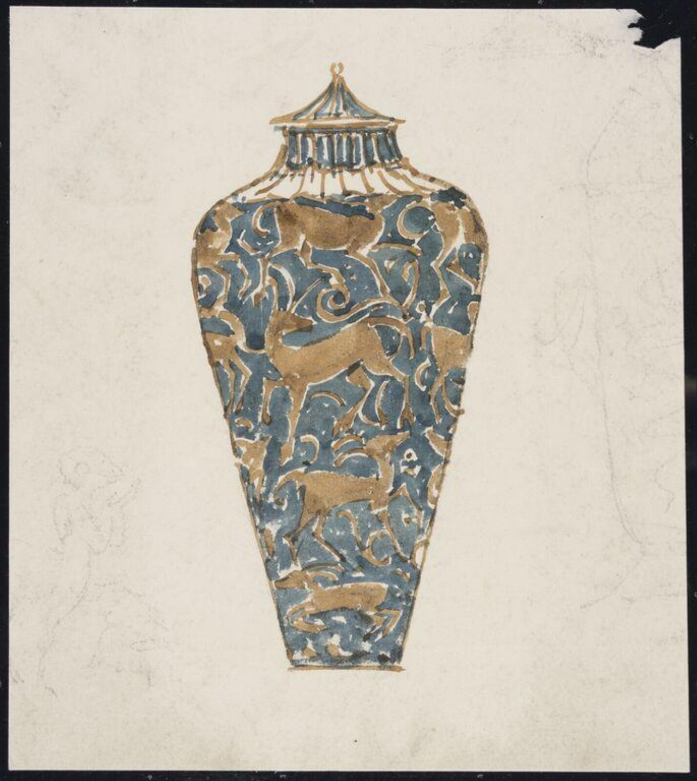 Drawing, William De Morgan, late 19th century