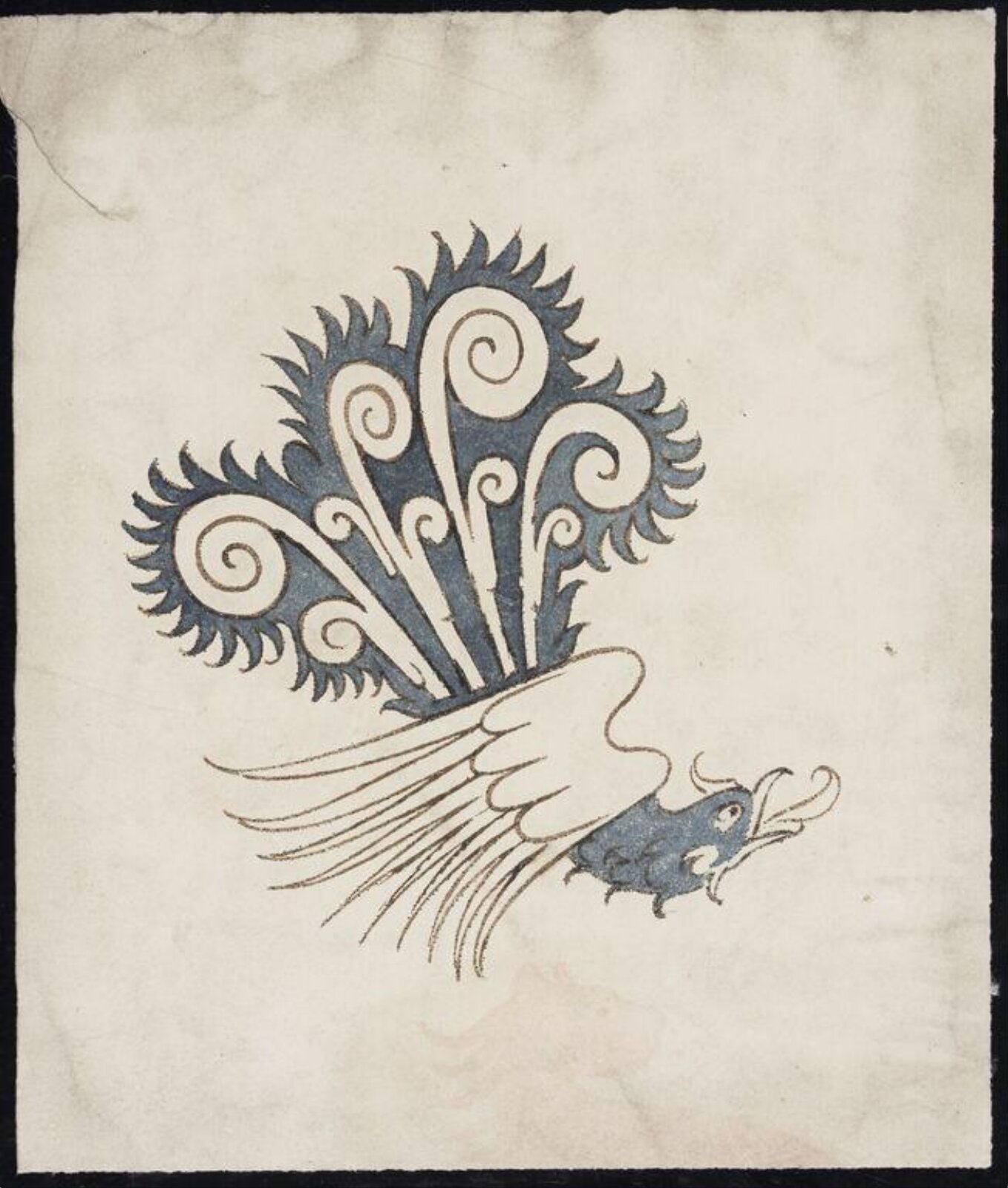 Drawing, William De Morgan, late 19th century