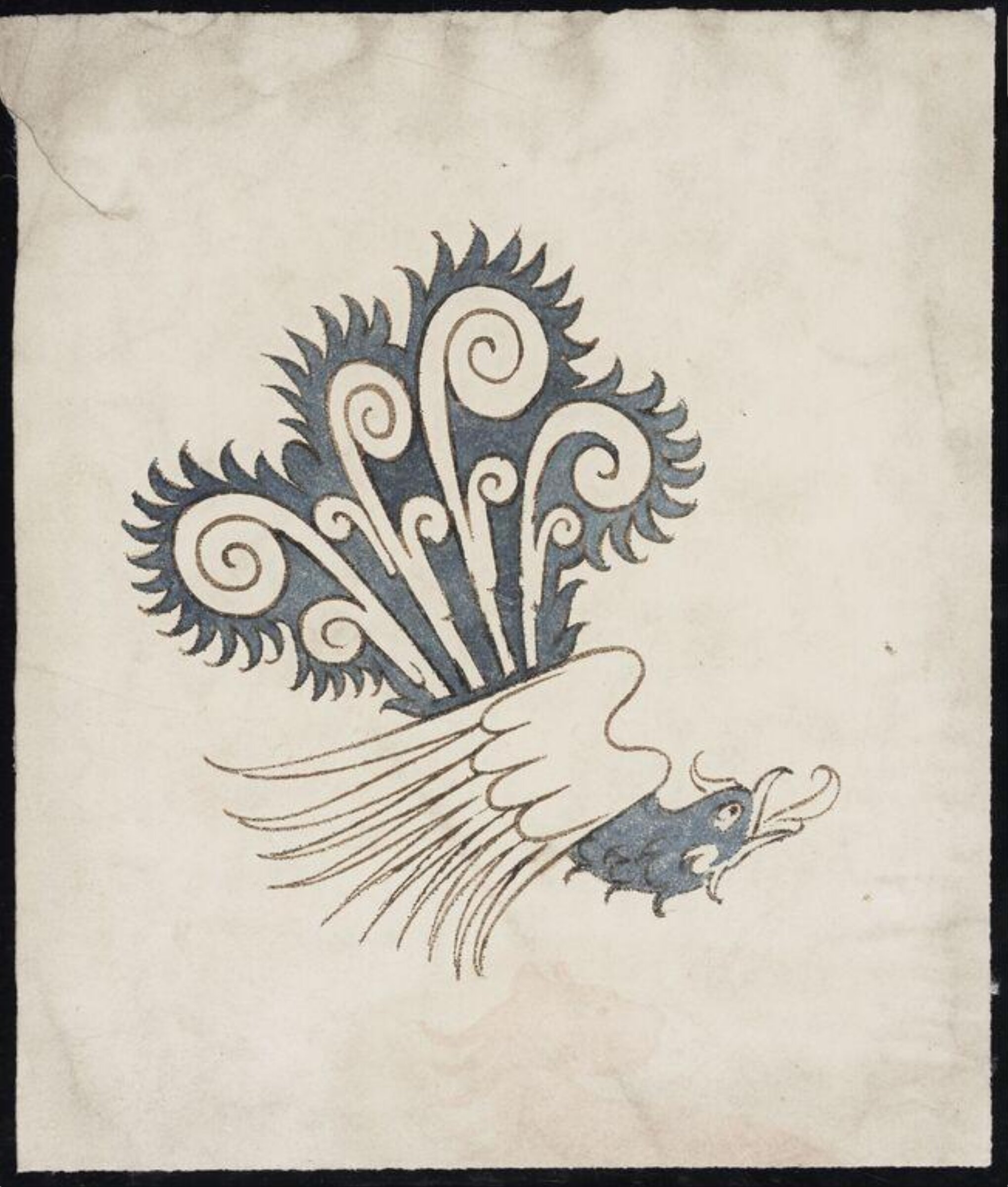 Drawing, William De Morgan, late 19th century
