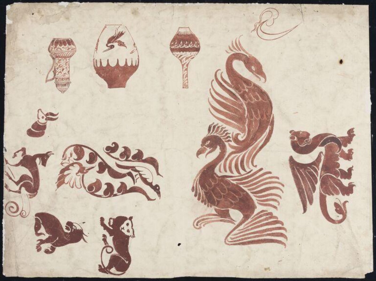 Drawing, William De Morgan, late 19th century