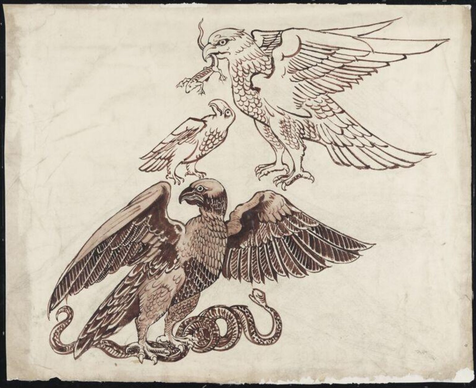 Drawing, William De Morgan, late 19th century