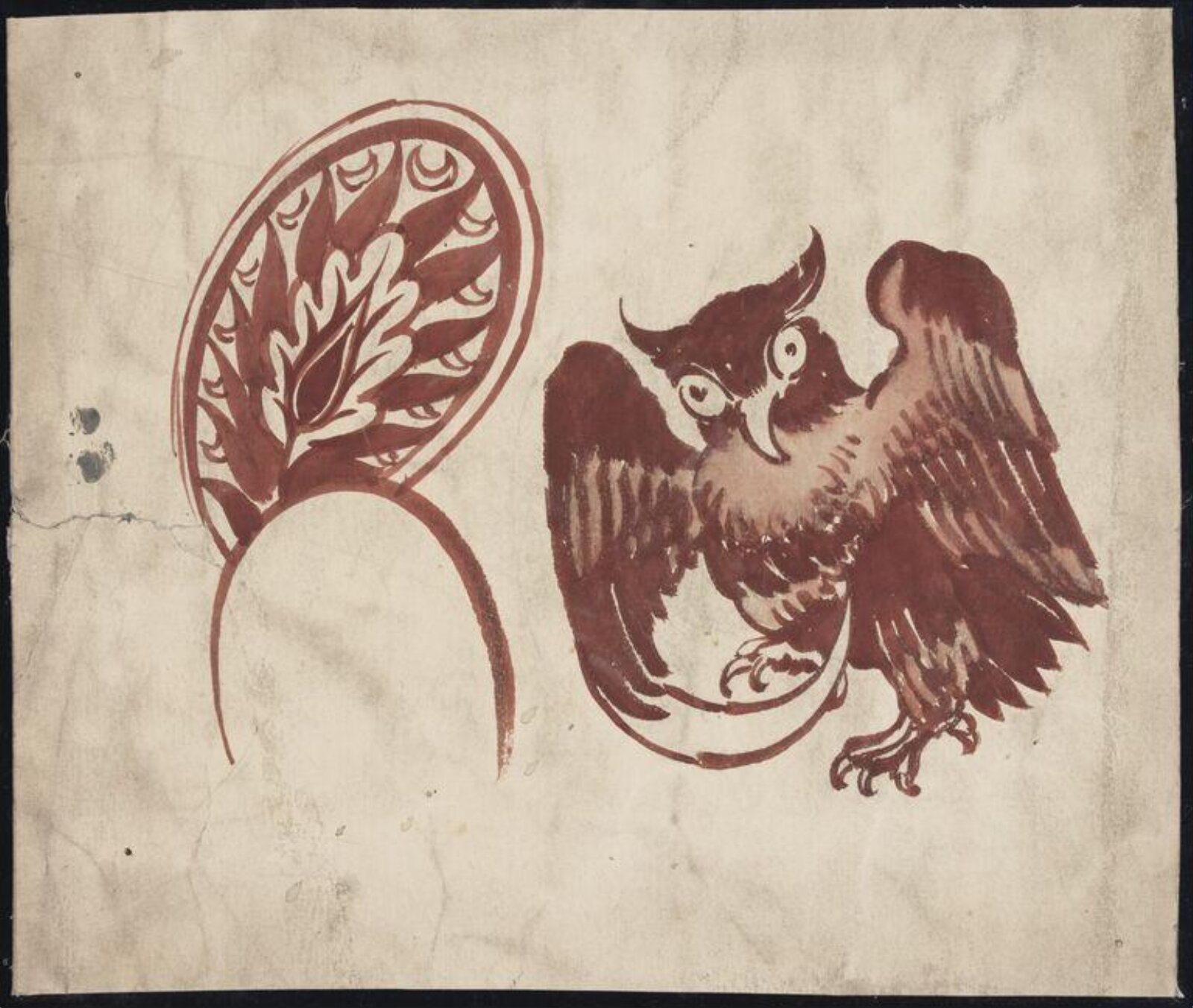 Drawing, William De Morgan, late 19th century