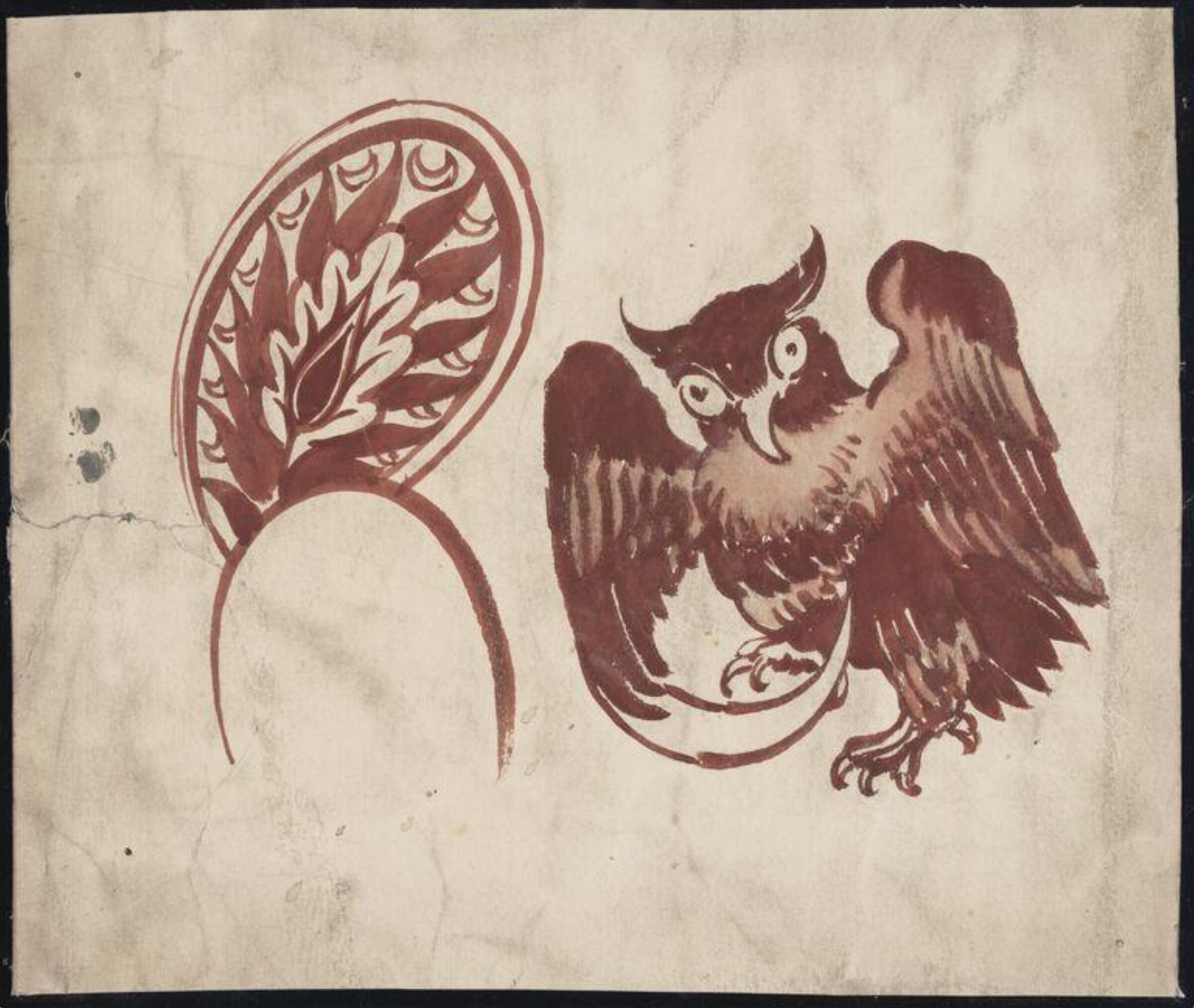 Drawing, William De Morgan, late 19th century
