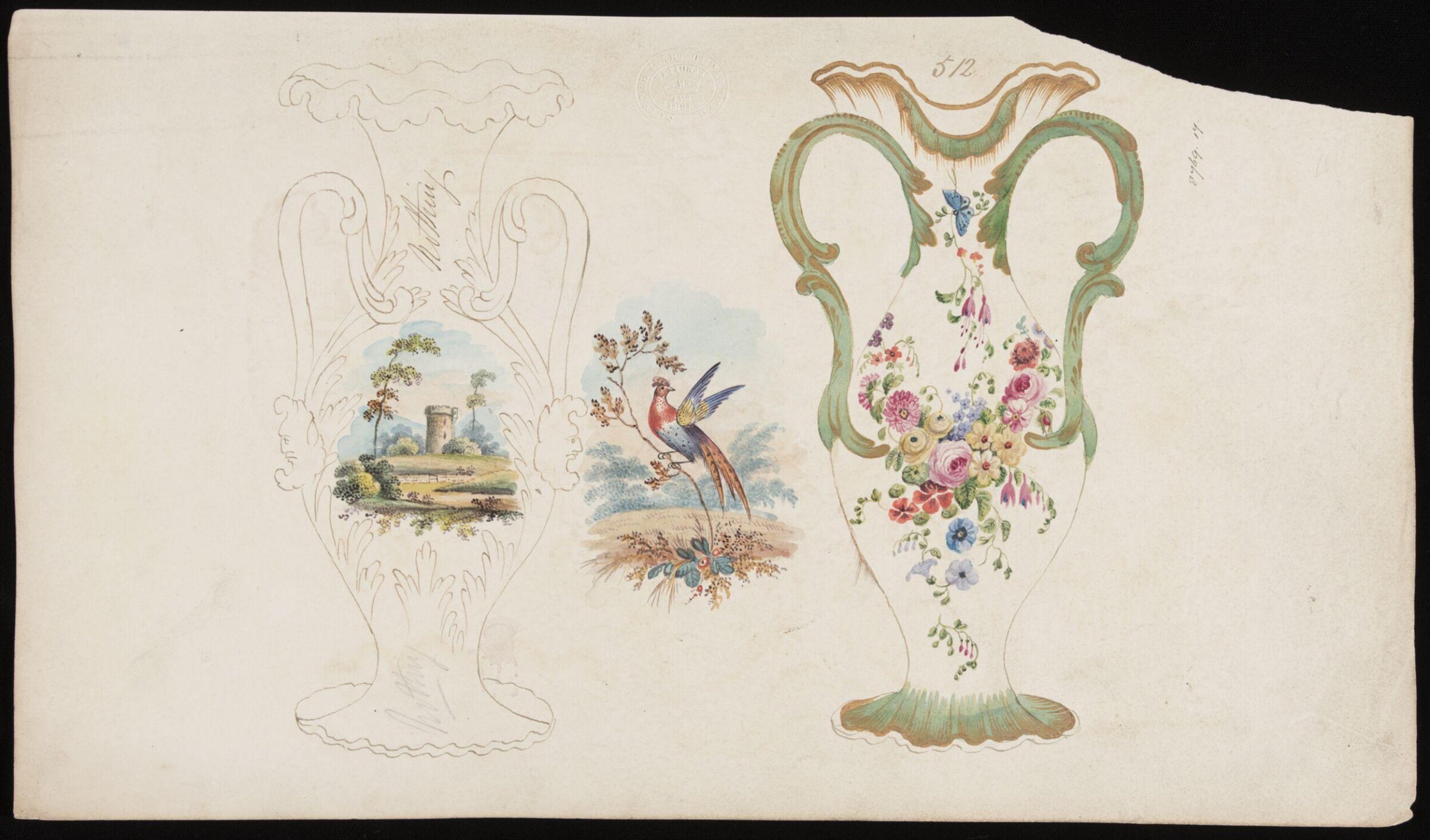 Drawing, H. & R. Daniel, 1820s