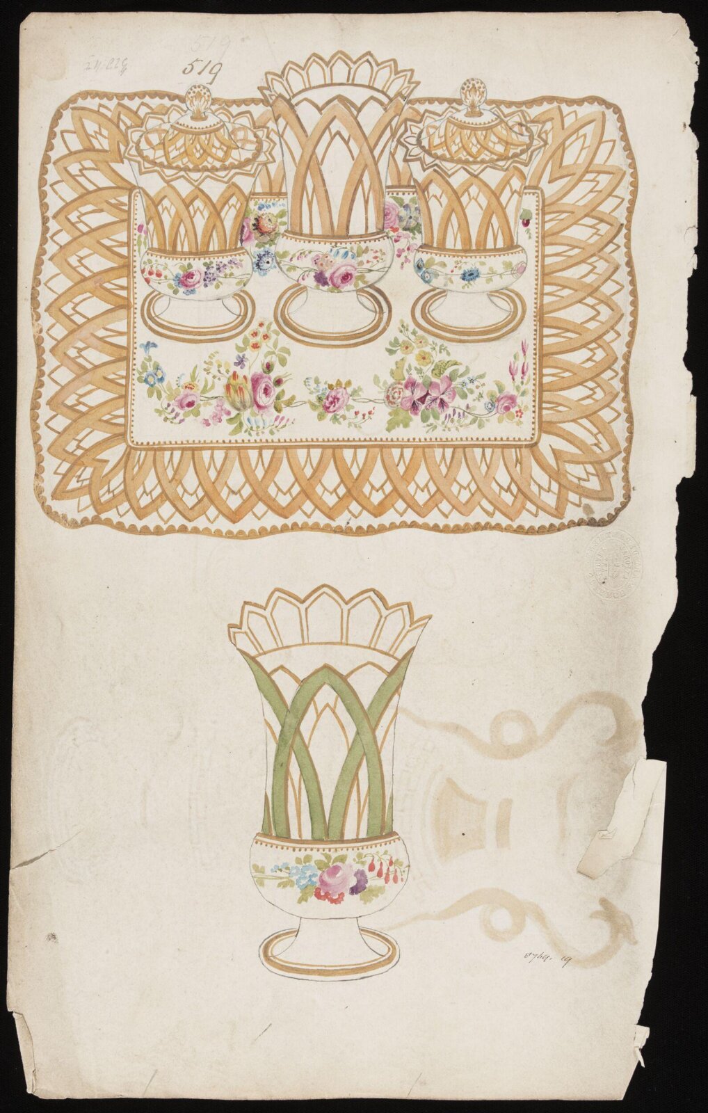 Drawing, H. & R. Daniel, 1820s