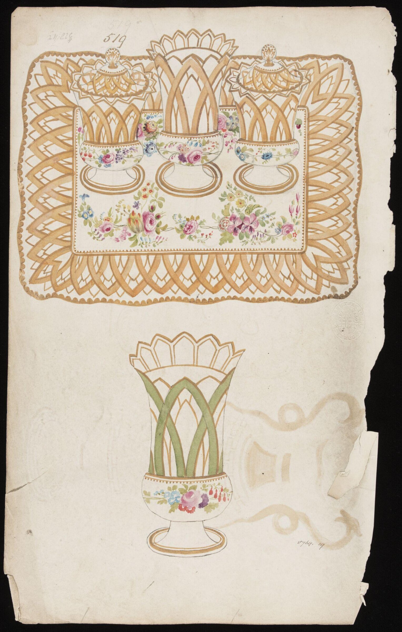 Drawing, H. & R. Daniel, 1820s