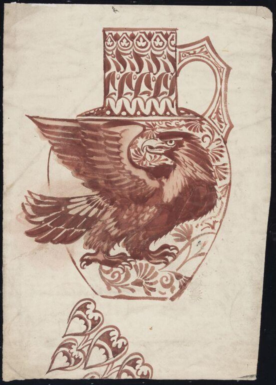Drawing, William De Morgan, late 19th century