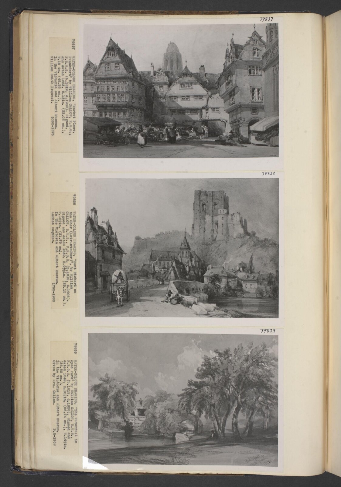 The waterfall in Hyde Park, Callow, 1842