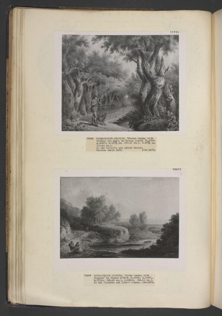 Forest Scene with woodman and dog top image