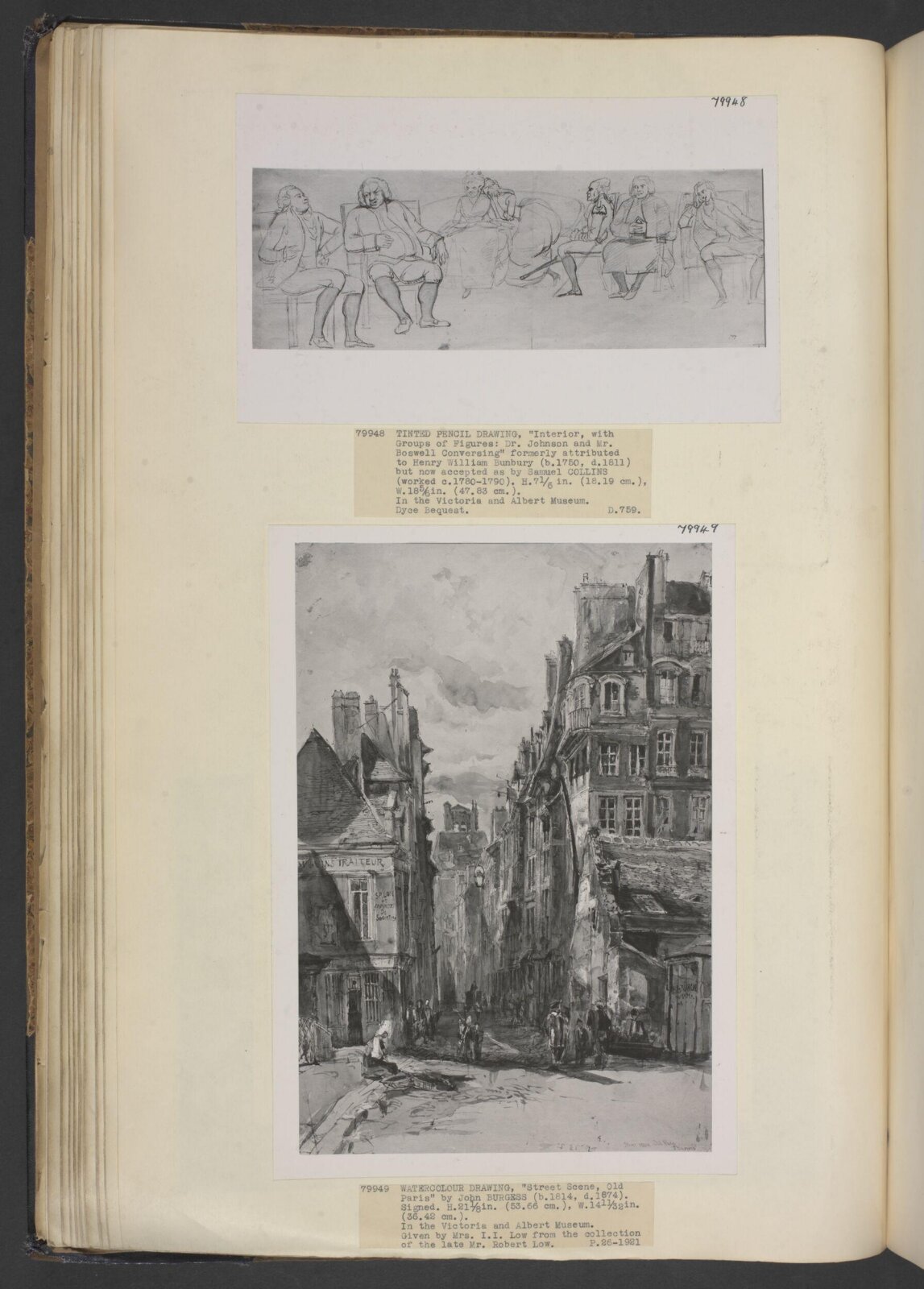 Street Scene, Old Paris, John Burgess, ca. 1835-1874