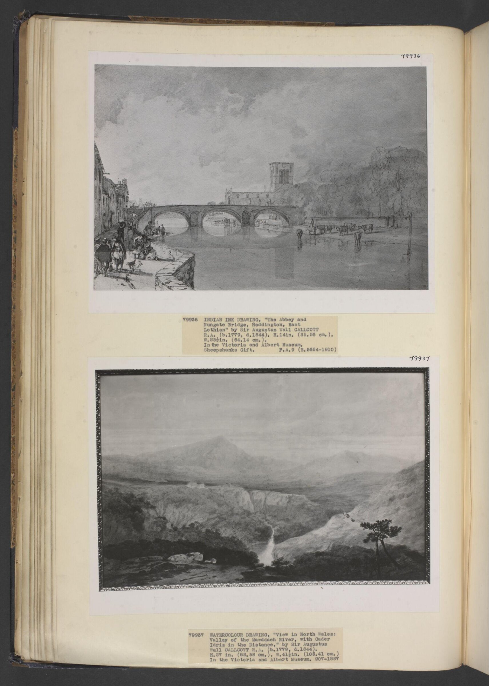 View in North Wales : Valley of the Mawddach river, with Cader Idris in the distance, Augustus Wall Callcott, ca. 1820