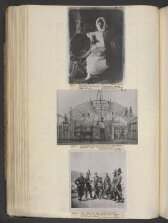 Exterior view of the roof of the South Kensington Museum ('the Brompton Boilers') under construction with the houses of Cromwell Road and Thurloe Square visible in the background thumbnail 2