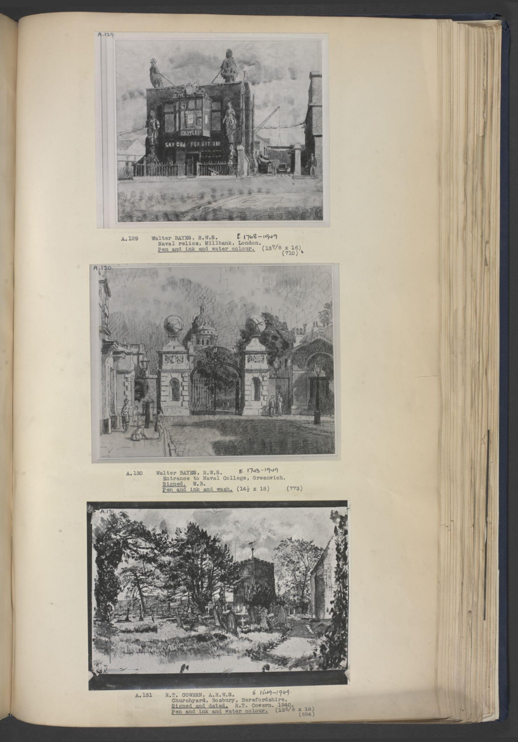 The Gateway, Royal Naval College, Greenwich, Bayes, ca. 1940