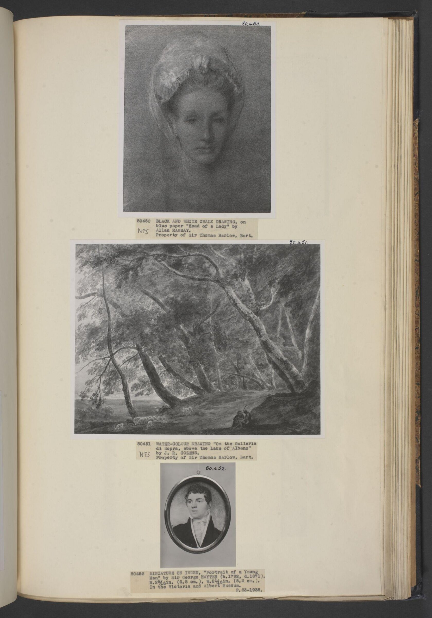 Portrait miniature of a young man, George Hayter, ca. mid 19th century