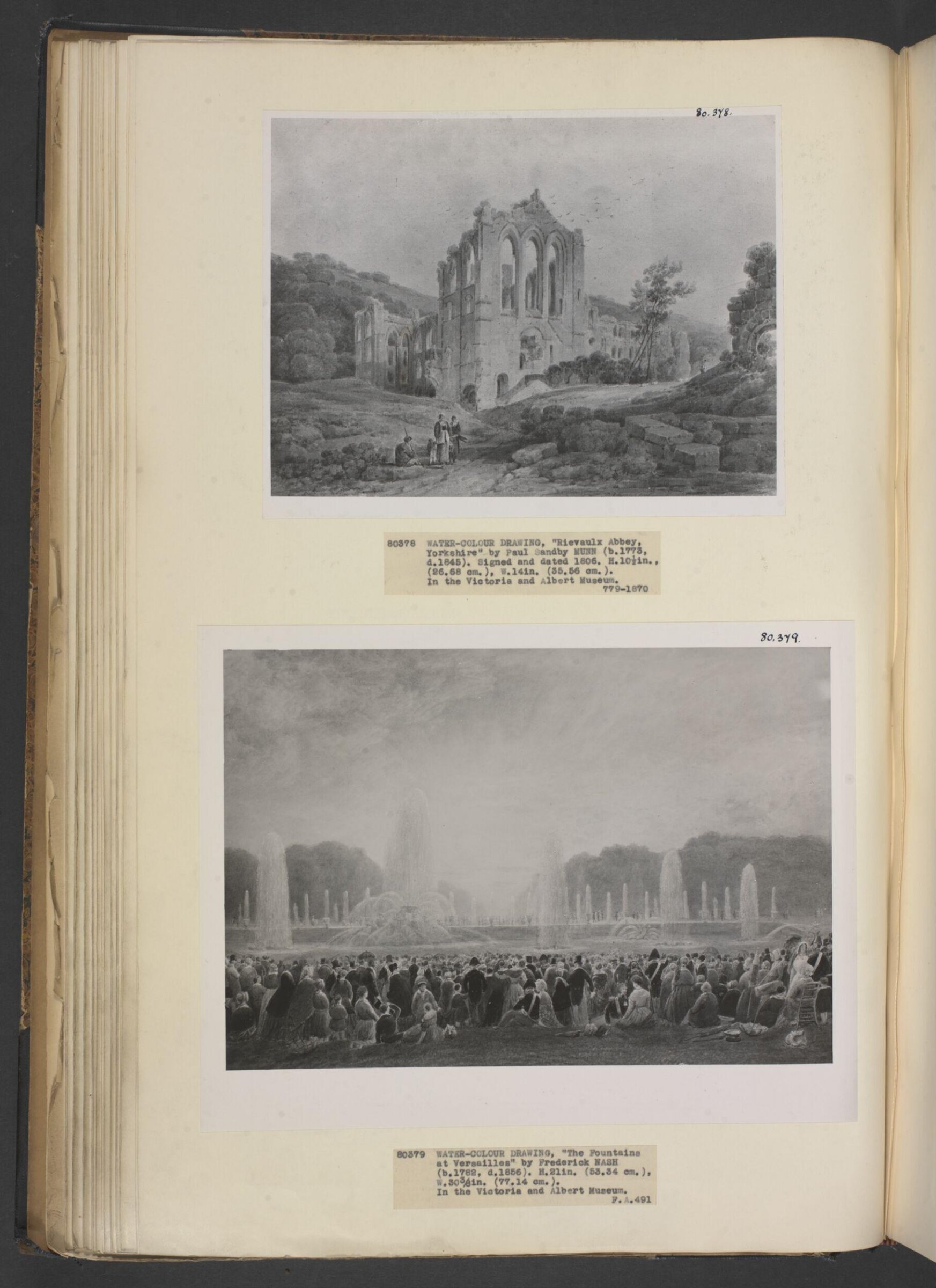 Fountains at Versailles, Frederick Nash, ca. early 19th century