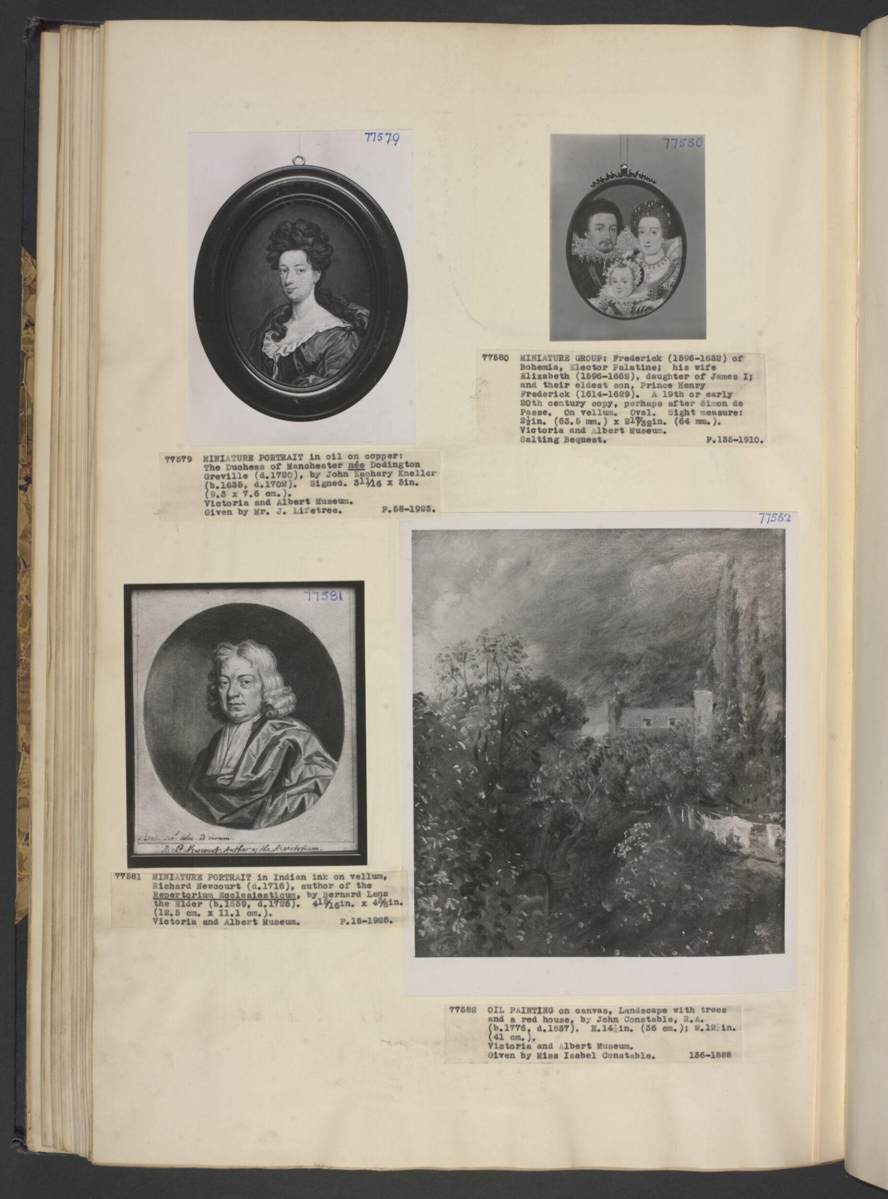 Portrait miniature of Richard Newcourt, Bernard Lens, ca. 1700-1740