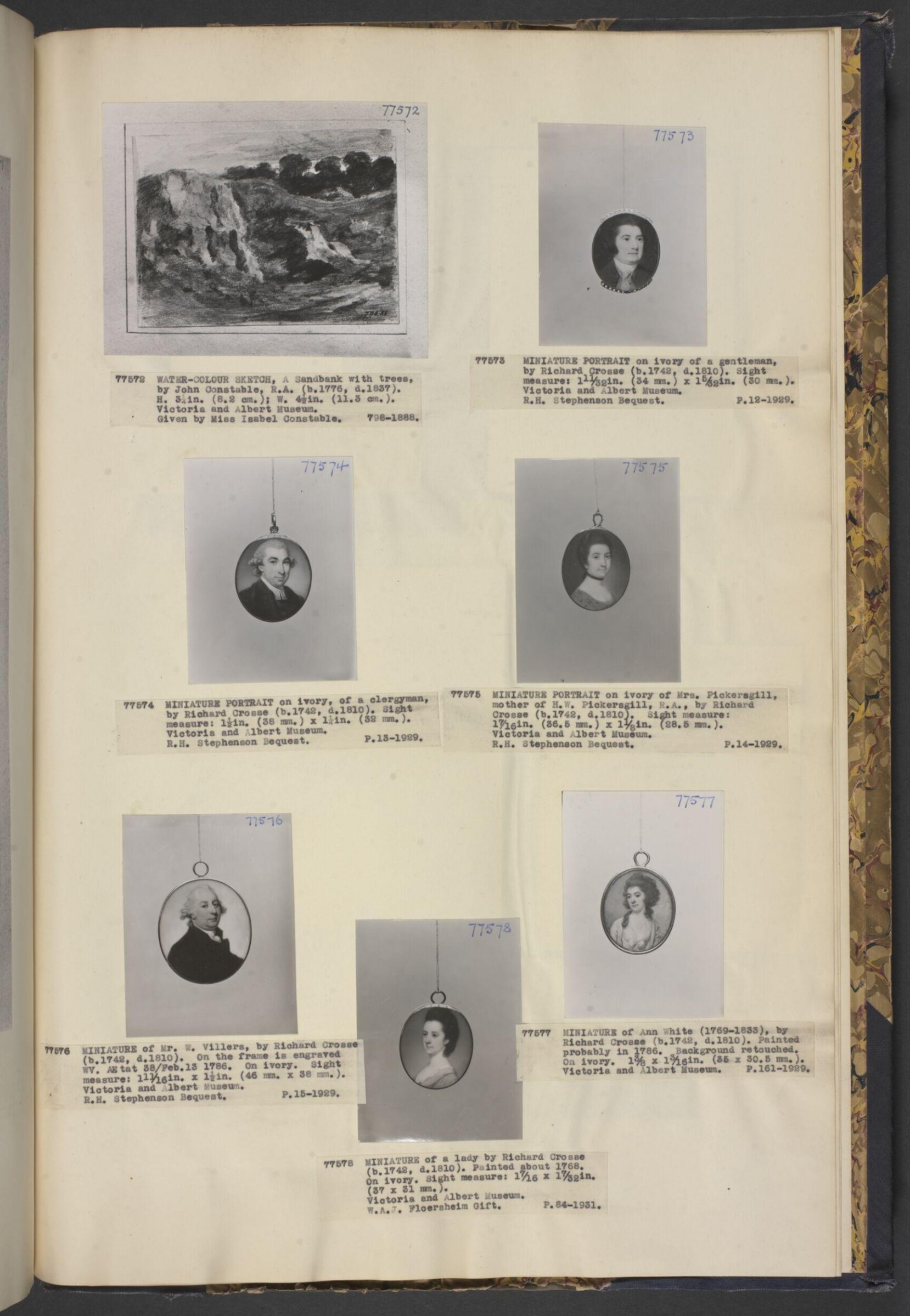 Portrait miniature of Mrs Pickersgill, Richard Crosse, ca. late 18th century