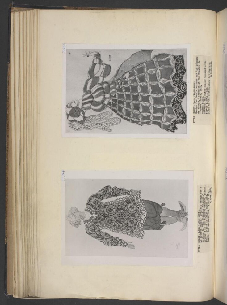 Design for a woman's costume in La Légende de Joseph (?) | Unknown | V ...