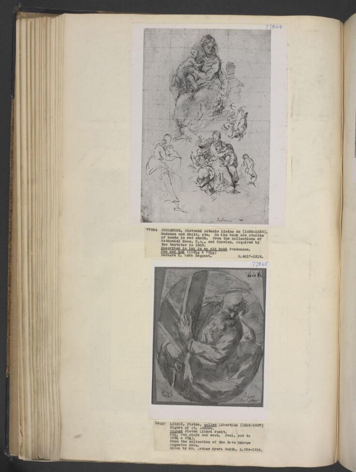 Sketches of the Virgin and Child and studies for the altarpiece in S. Sigismondo,  Cremona top image