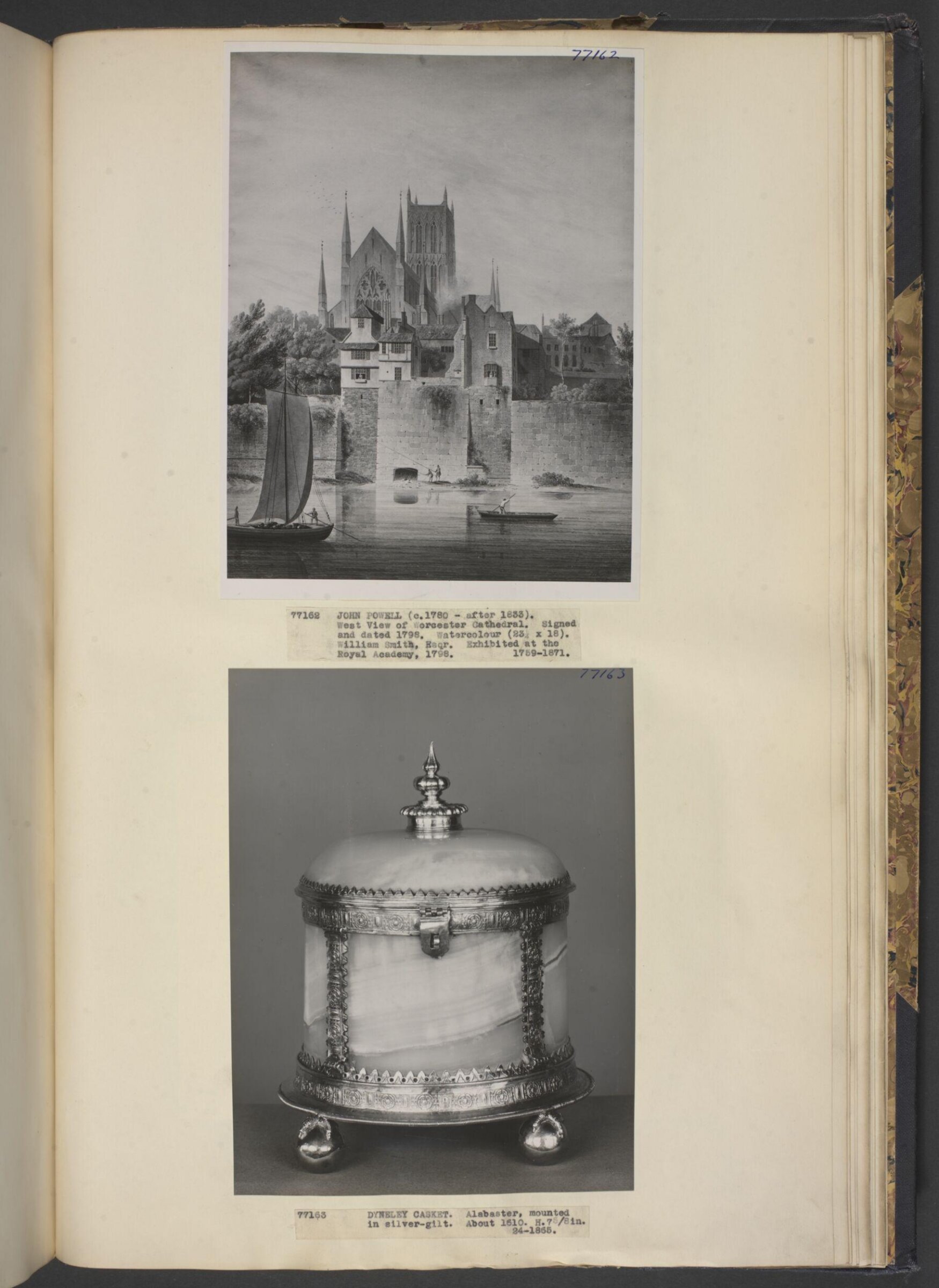West view of Worcester Cathedral, Joseph Powell, 1798