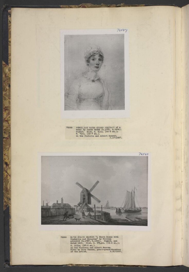 A Shore Scene with Windmills and Shipping top image