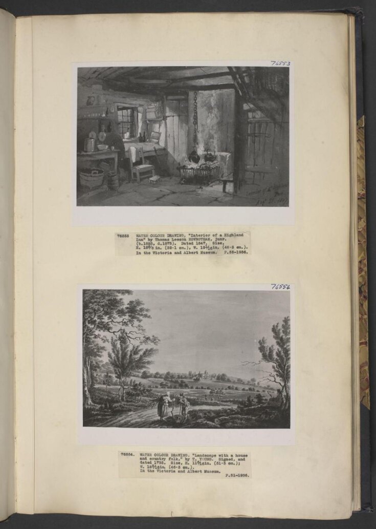 Landscape with a house and countryfolk top image
