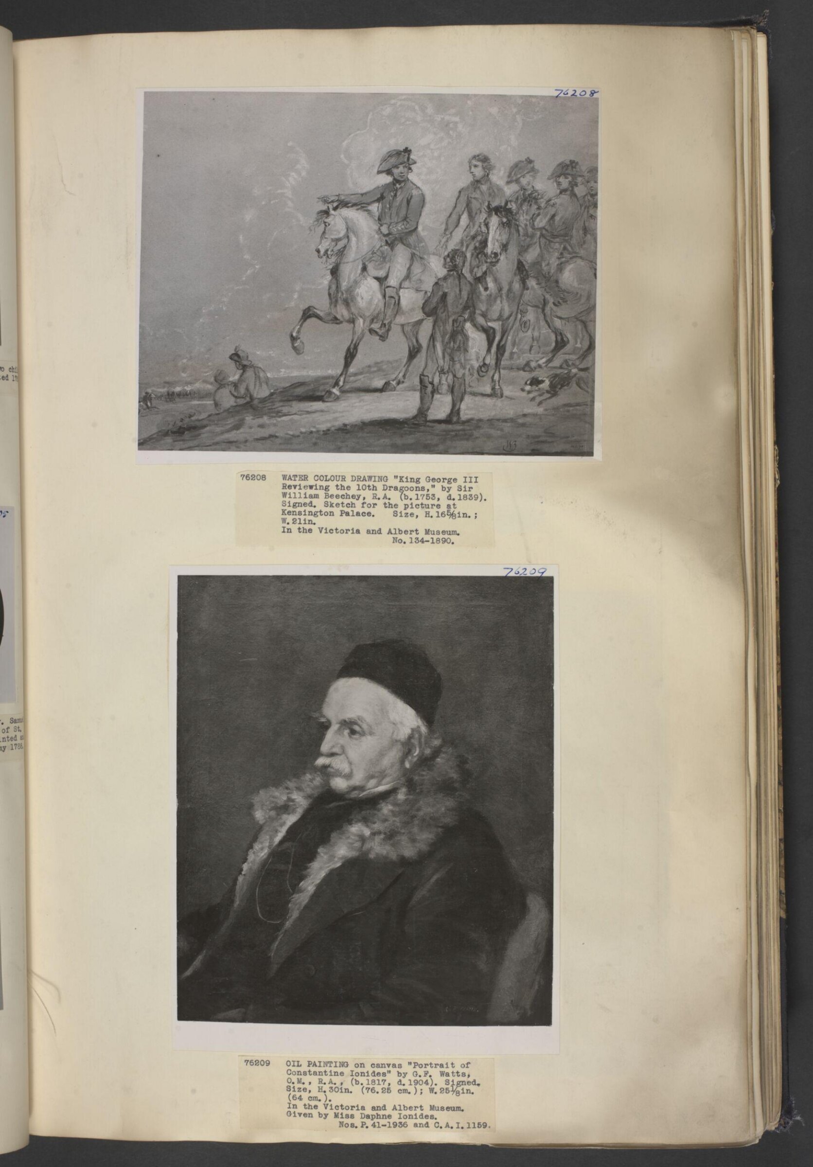 King George III, reviewing the 10th Dragoons, Beechey, ca. 1797