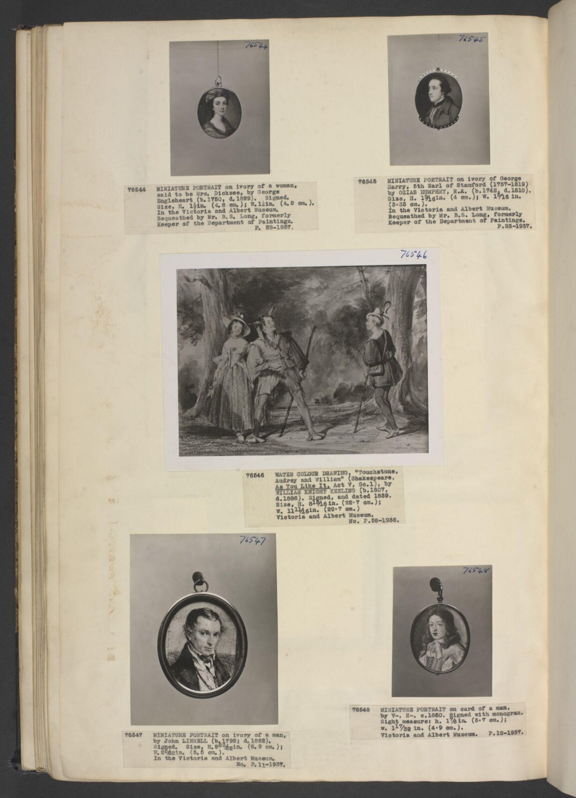 Portrait miniature, V. R., c.1660