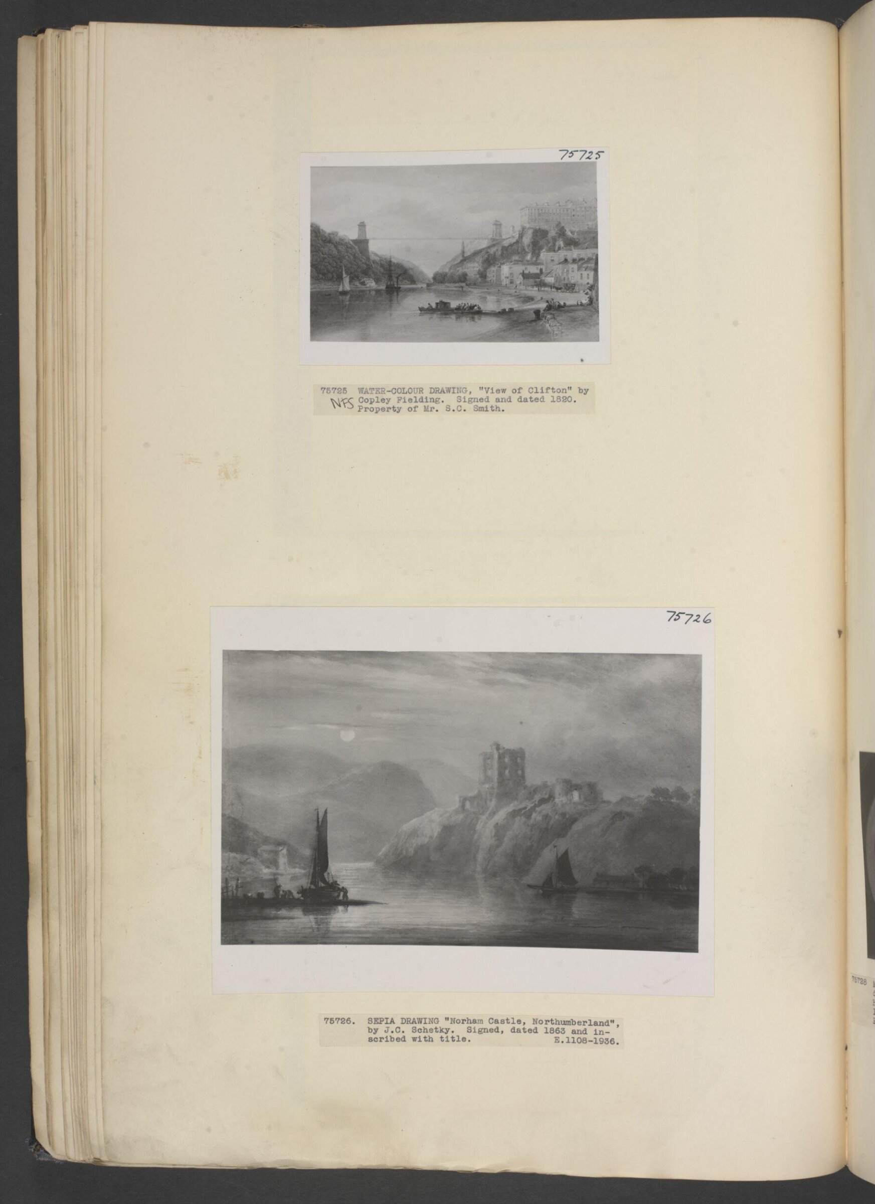 Norham Castle, John Christian Schetky, 6 November 1863