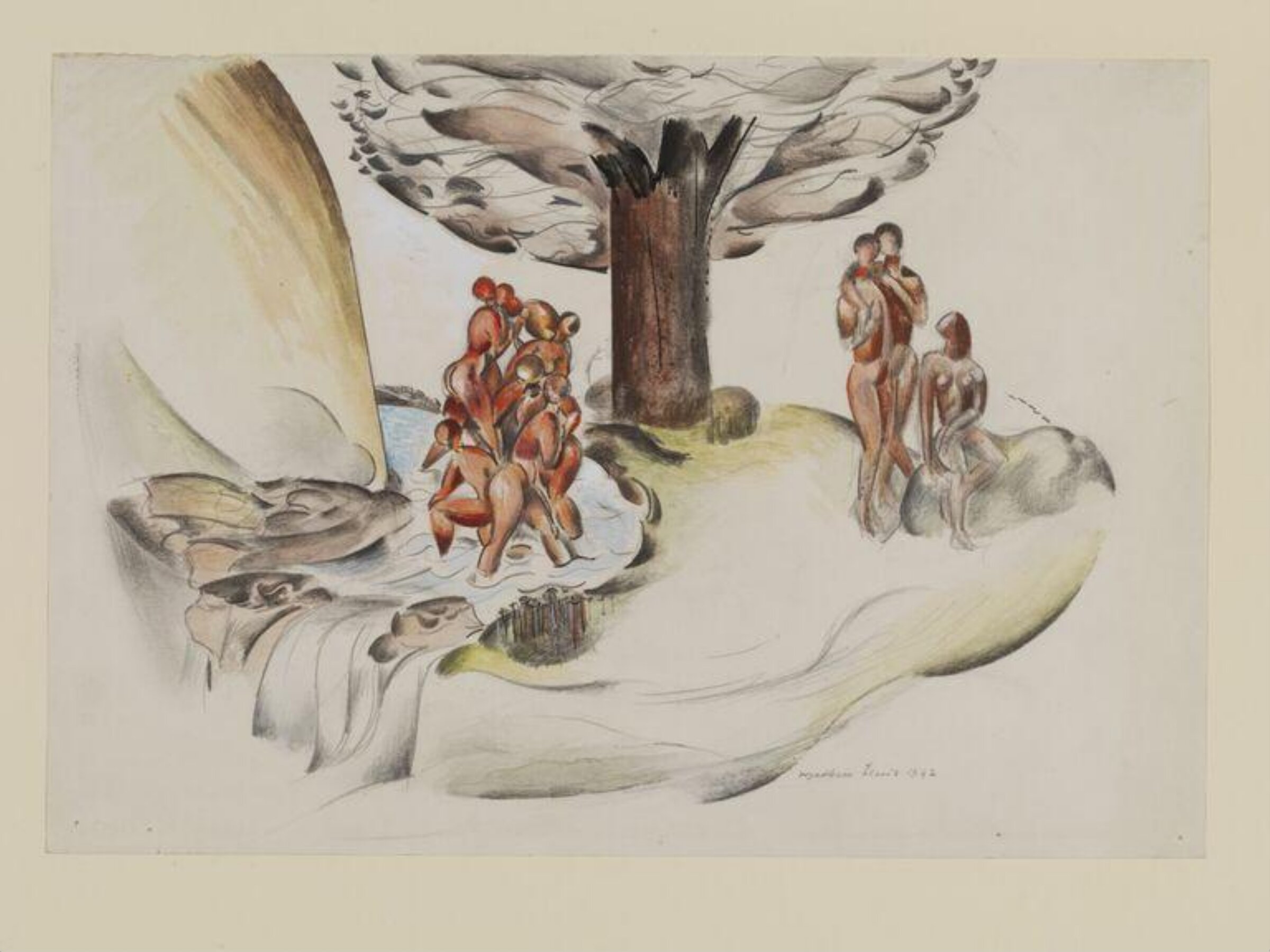 Bathers, Percy Wyndham Lewis, 1942