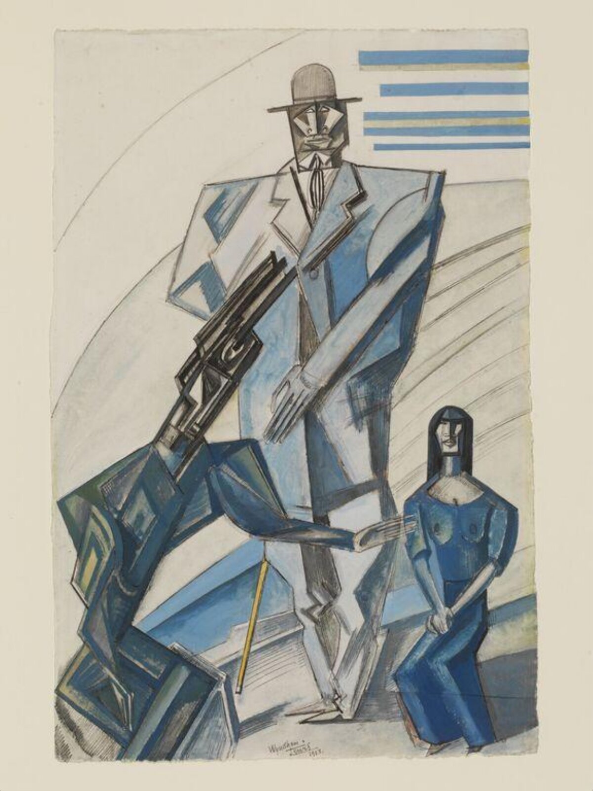 At the Seaside, Wyndham Lewis, 1913