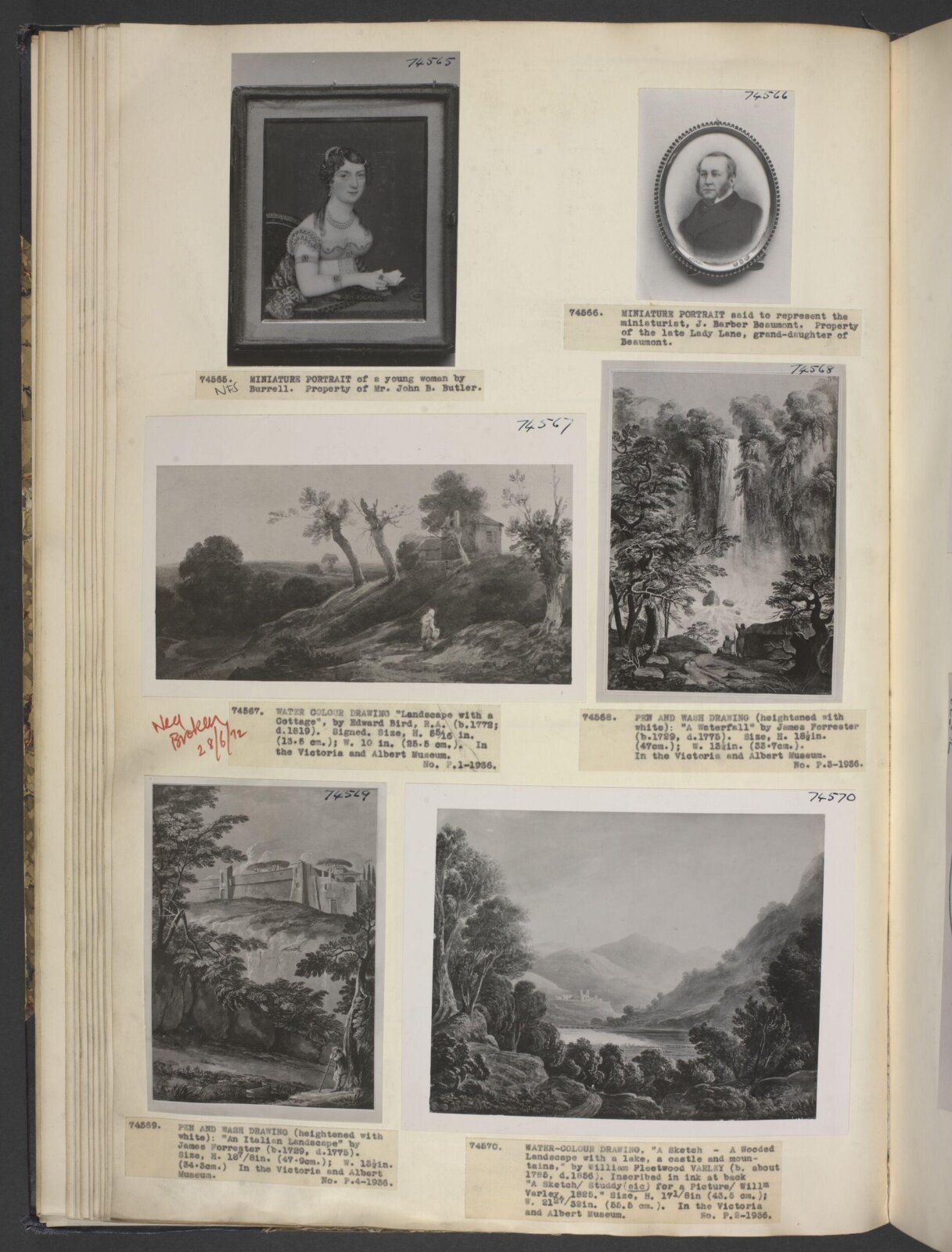 A Waterfall, James Forrester, 1760s