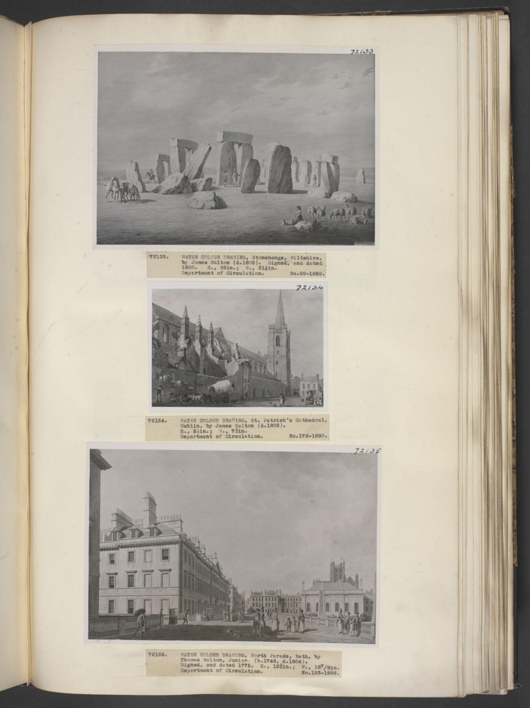 Stonehenge, Wiltshire, Malton, 1800