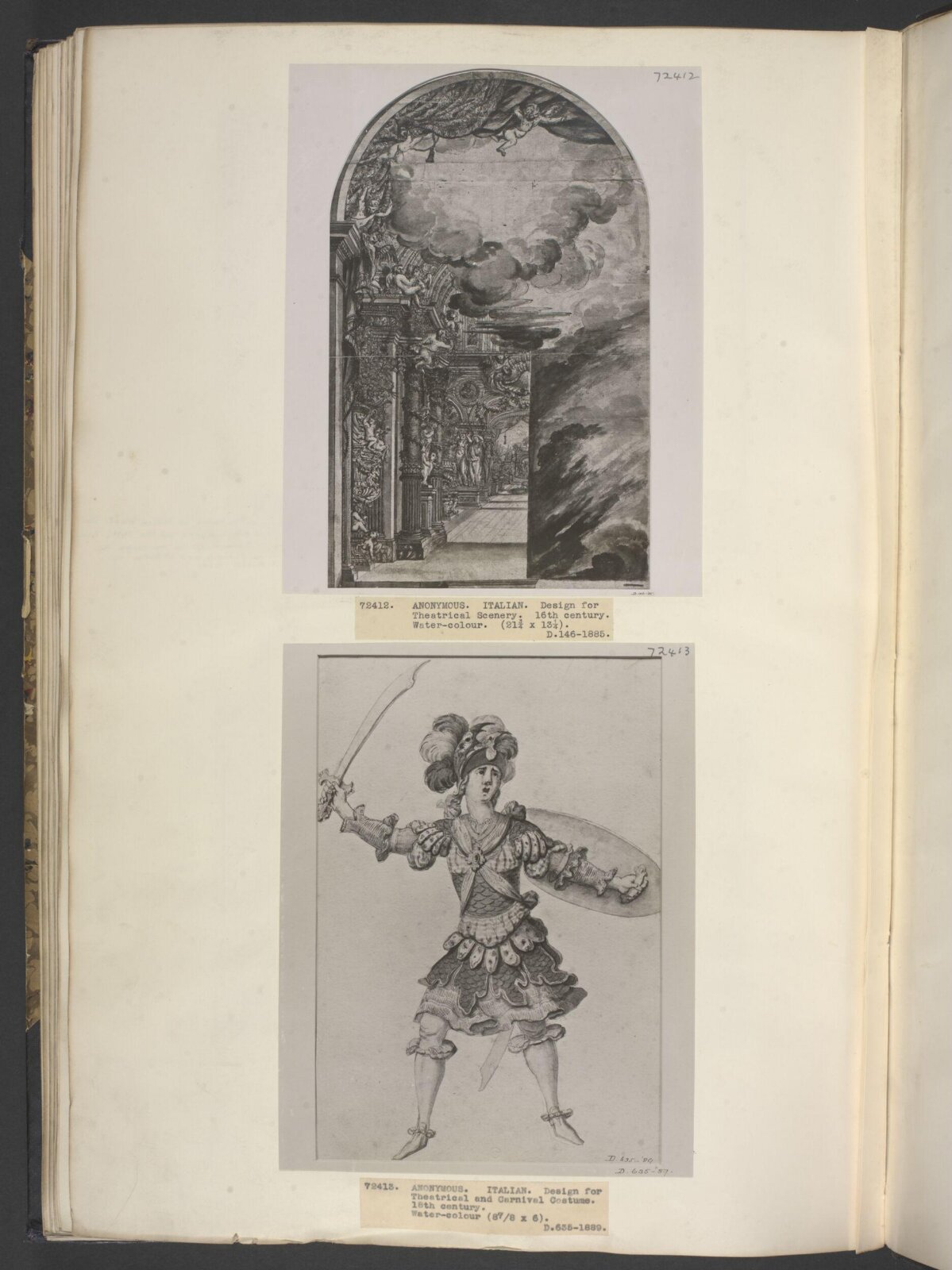 stage set design, before 1885