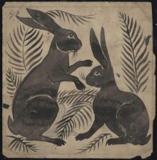 Tile design with hares thumbnail 1